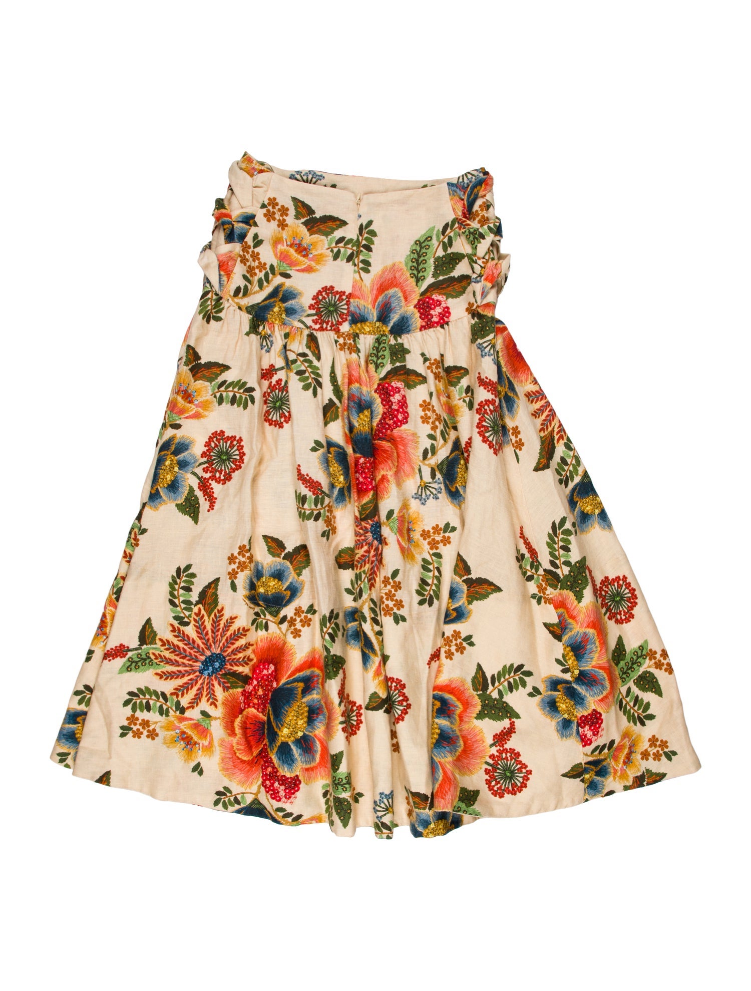 Farm Rio Floral Print Midi Length Skirt