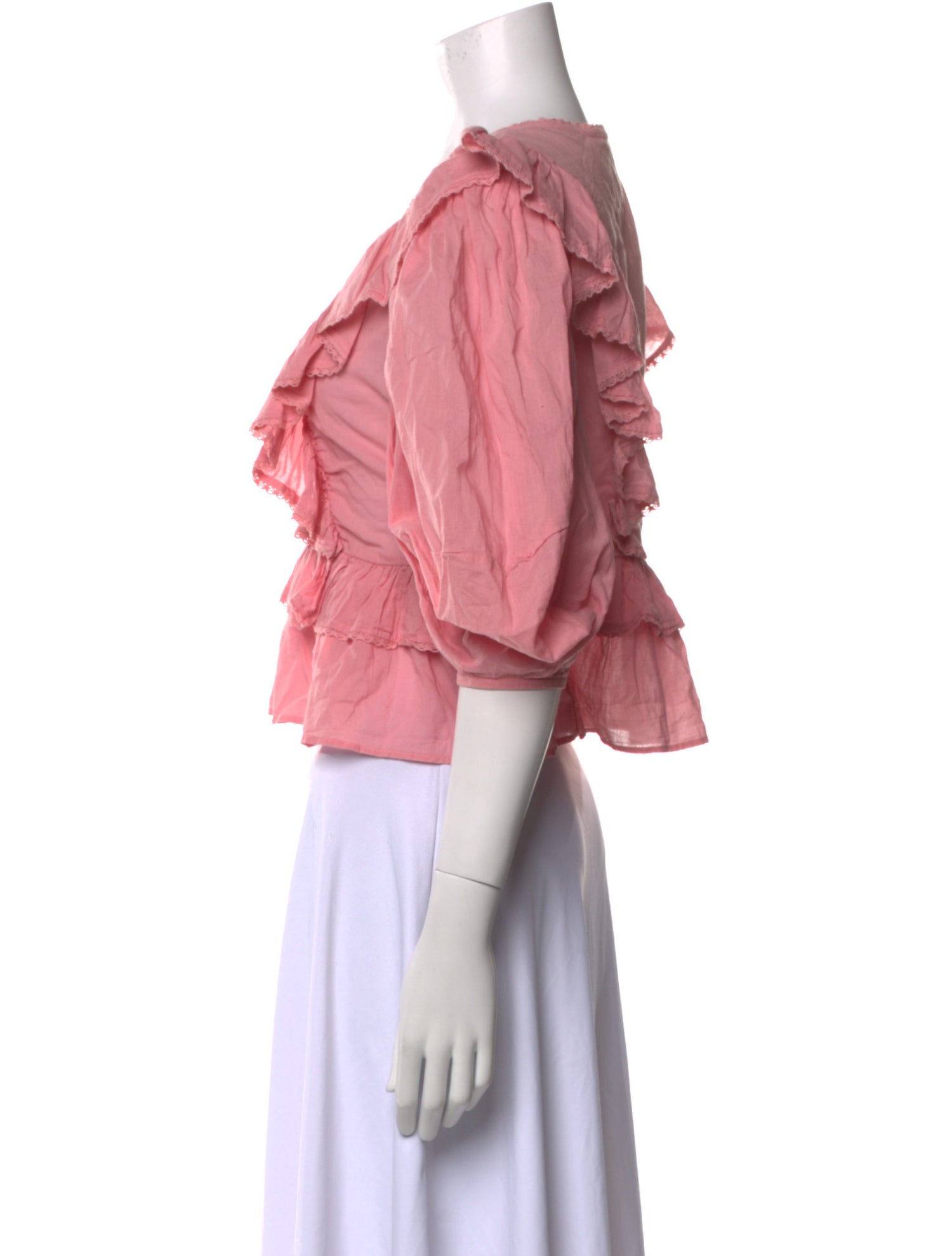 Farm Rio V-Neck Short Sleeve Crop Top