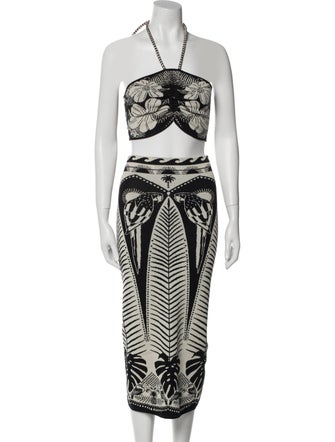 Farm Rio Printed Tassel Accents Skirt Set