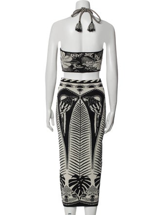 Farm Rio Printed Tassel Accents Skirt Set