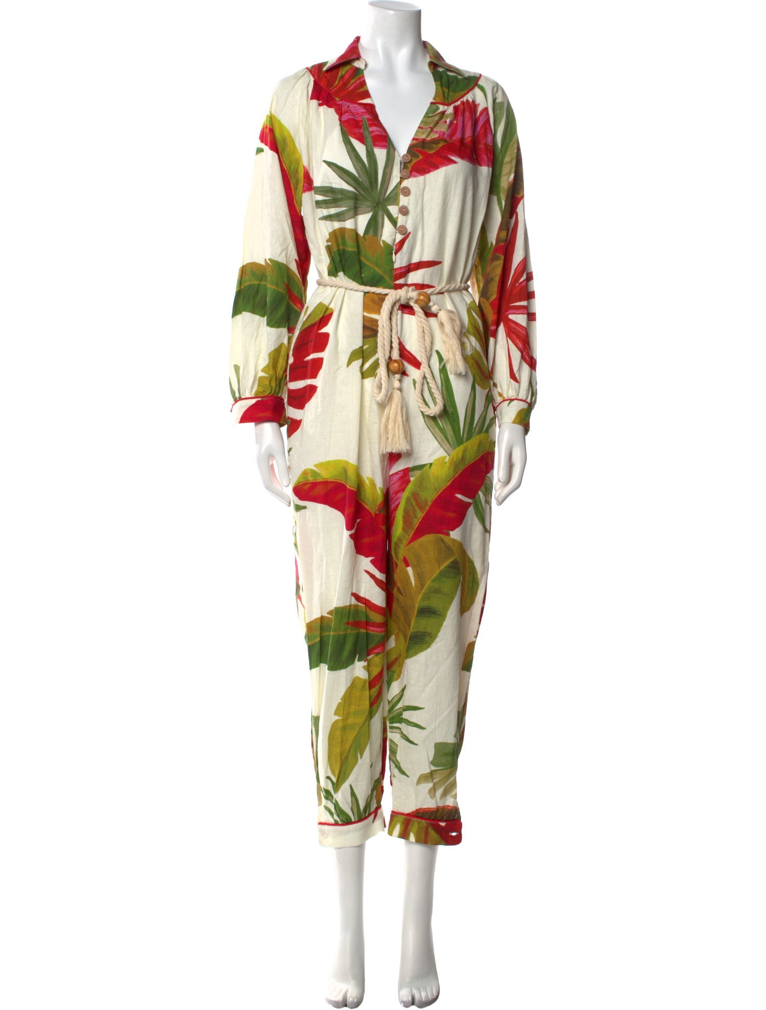 Farm Rio Linen Printed Jumpsuit