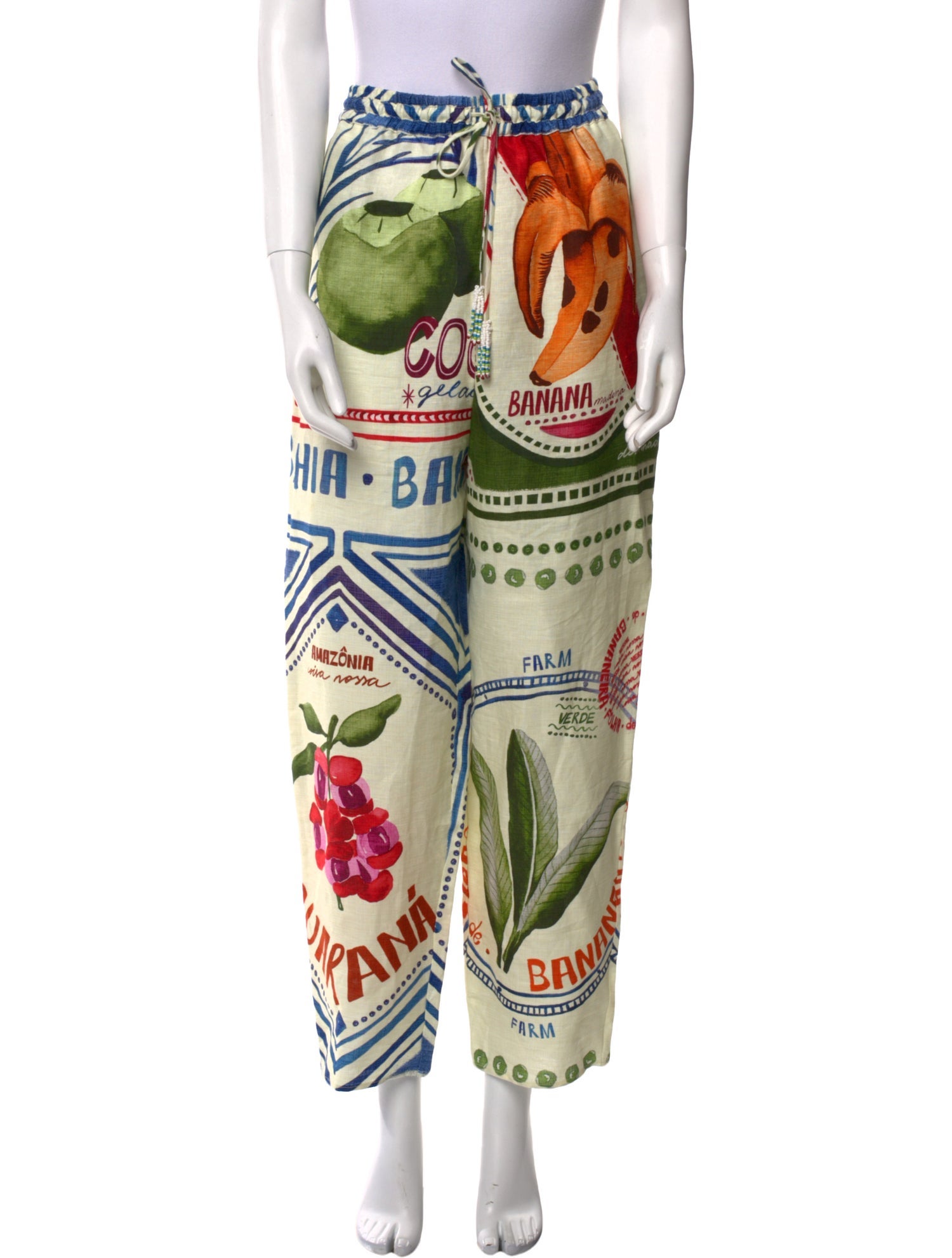 Farm Rio Linen Wide Leg Pants