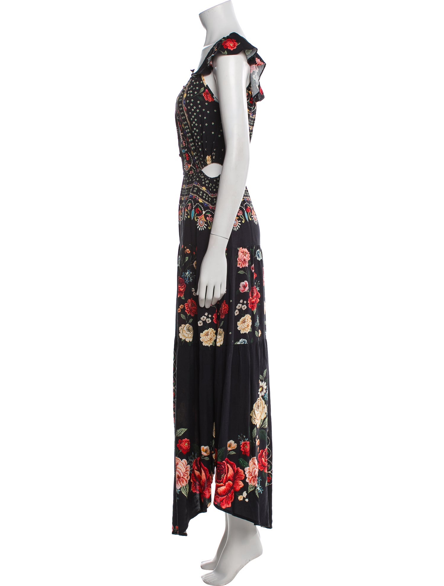 Farm Rio Floral Print Long Dress
