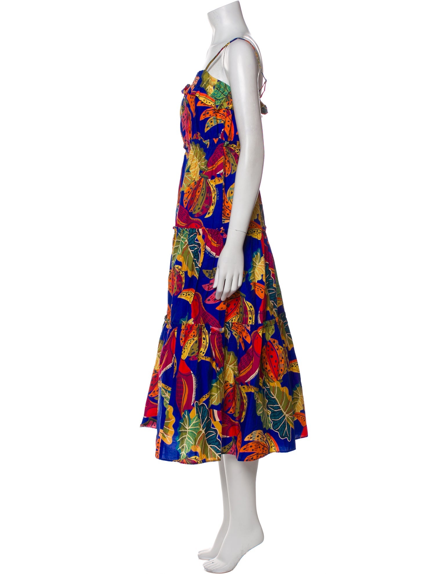 Farm Rio Floral Print Midi Length Dress