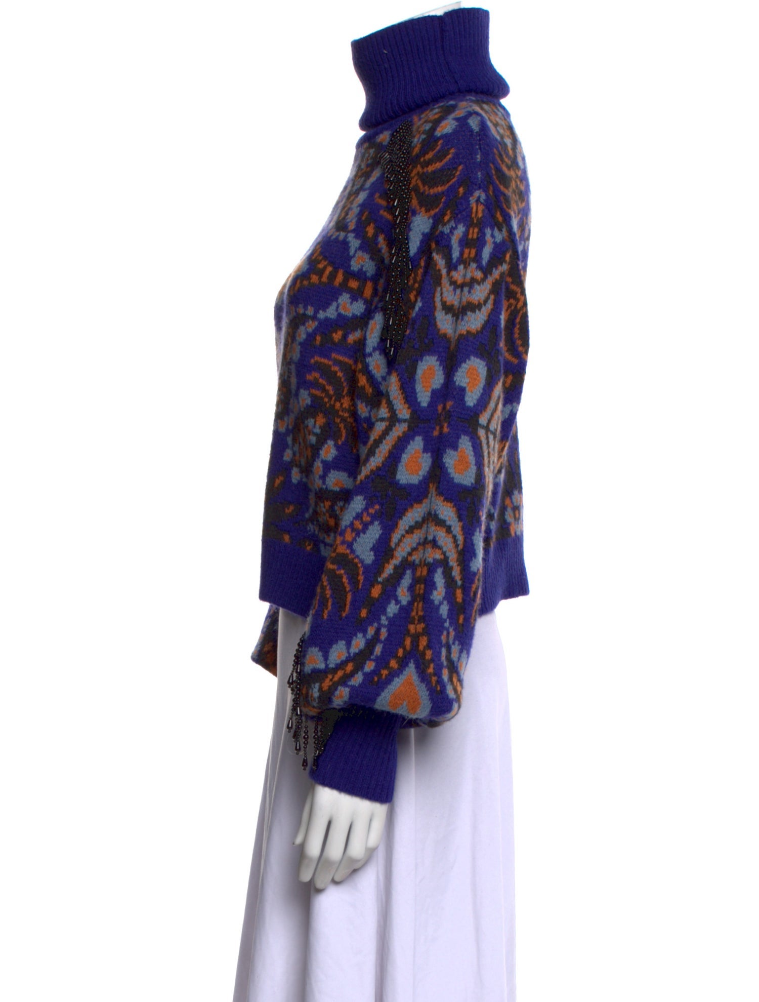 Farm Rio Printed Turtleneck Sweater