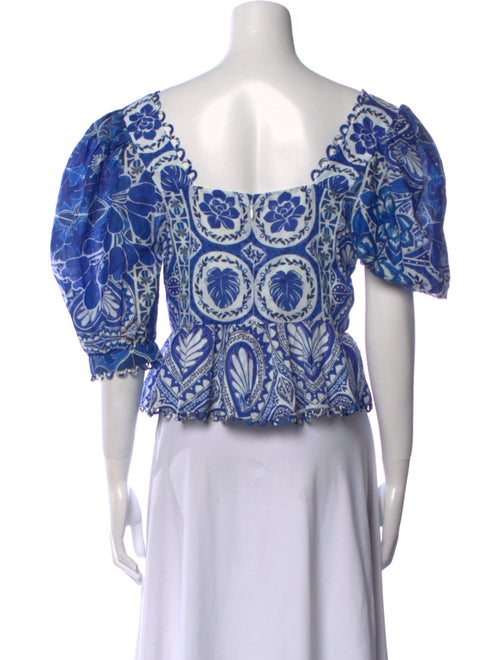 Farm Rio Printed Square Neckline Crop Top