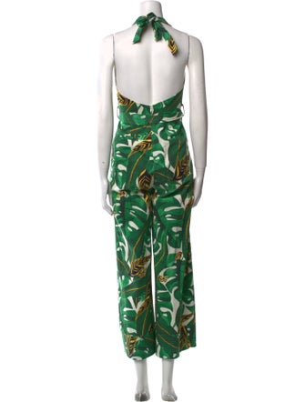 Farm Rio Printed V-Neck Jumpsuit