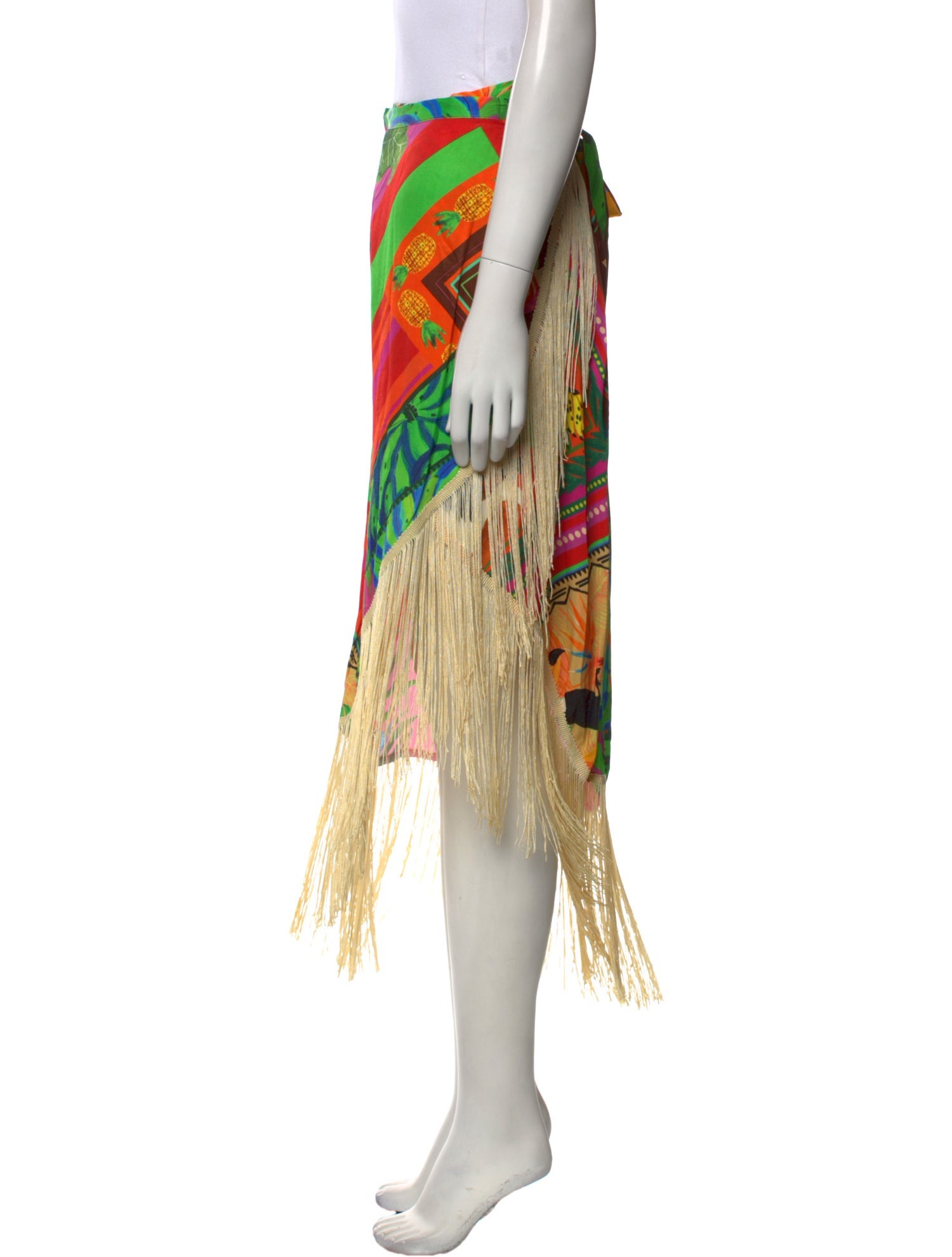 Farm Rio Striped Midi Length Skirt