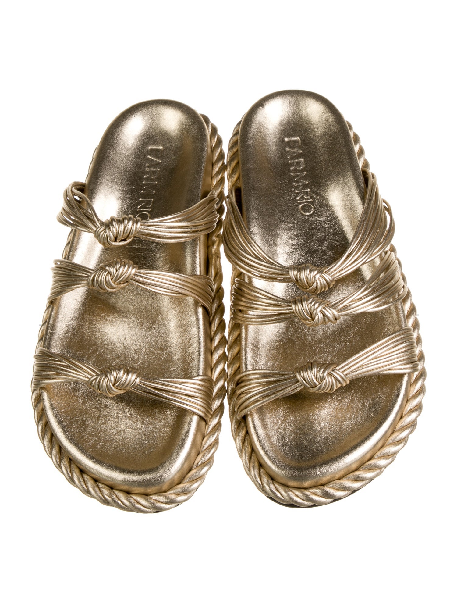 Farm Rio Leather Slides