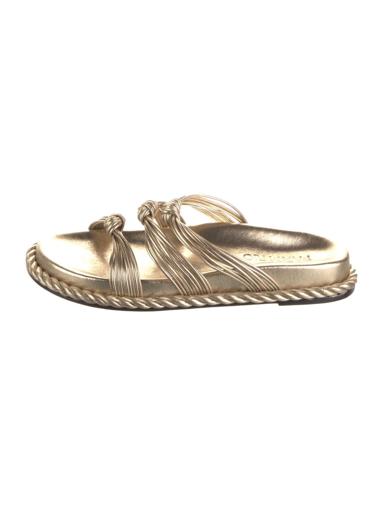 Farm Rio Leather Braided Accents Slides