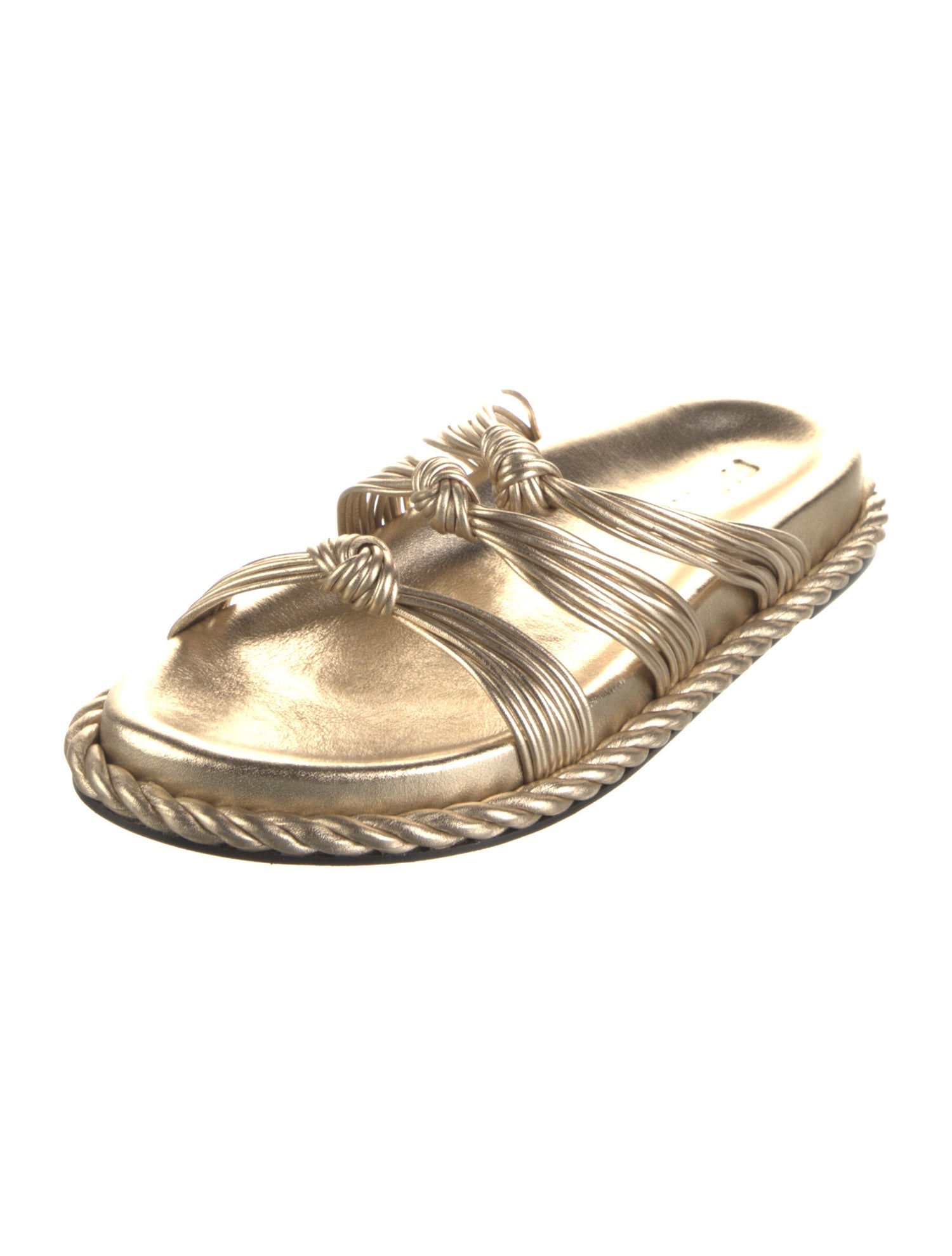 Farm Rio Leather Braided Accents Slides