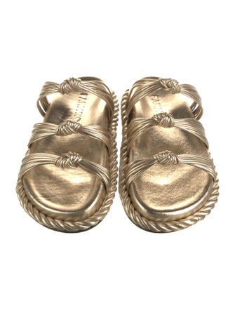 Farm Rio Leather Braided Accents Slides