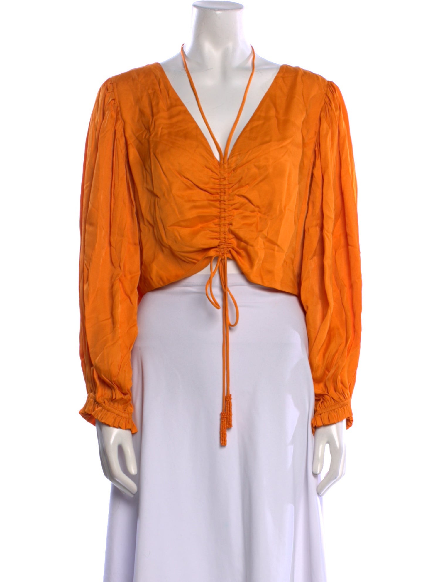 Farm Rio V-Neck Long Sleeve Crop Top w/ Tags