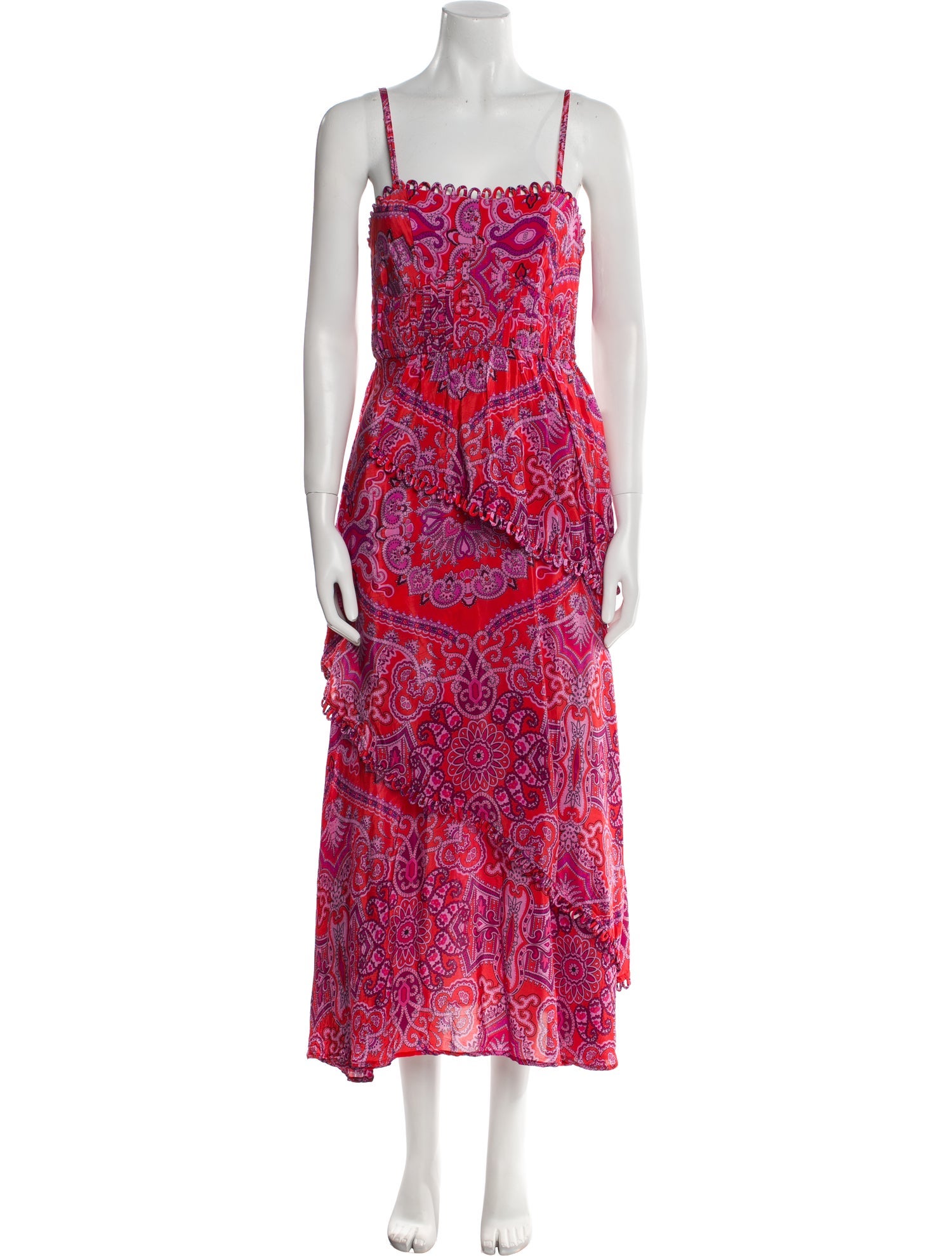 Farm Rio Paisley Print Long Dress