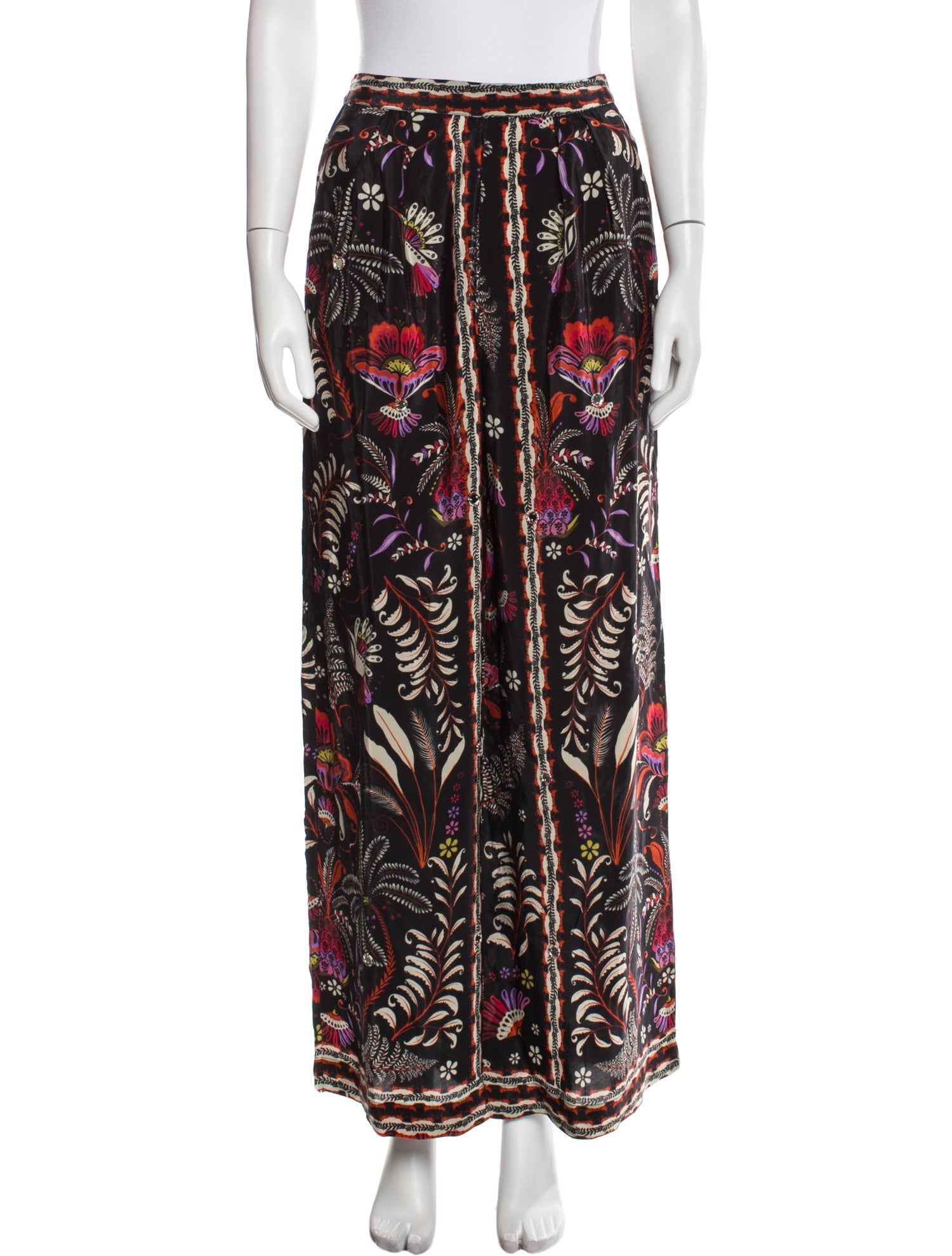 Farm Rio Floral Print Wide Leg Pants