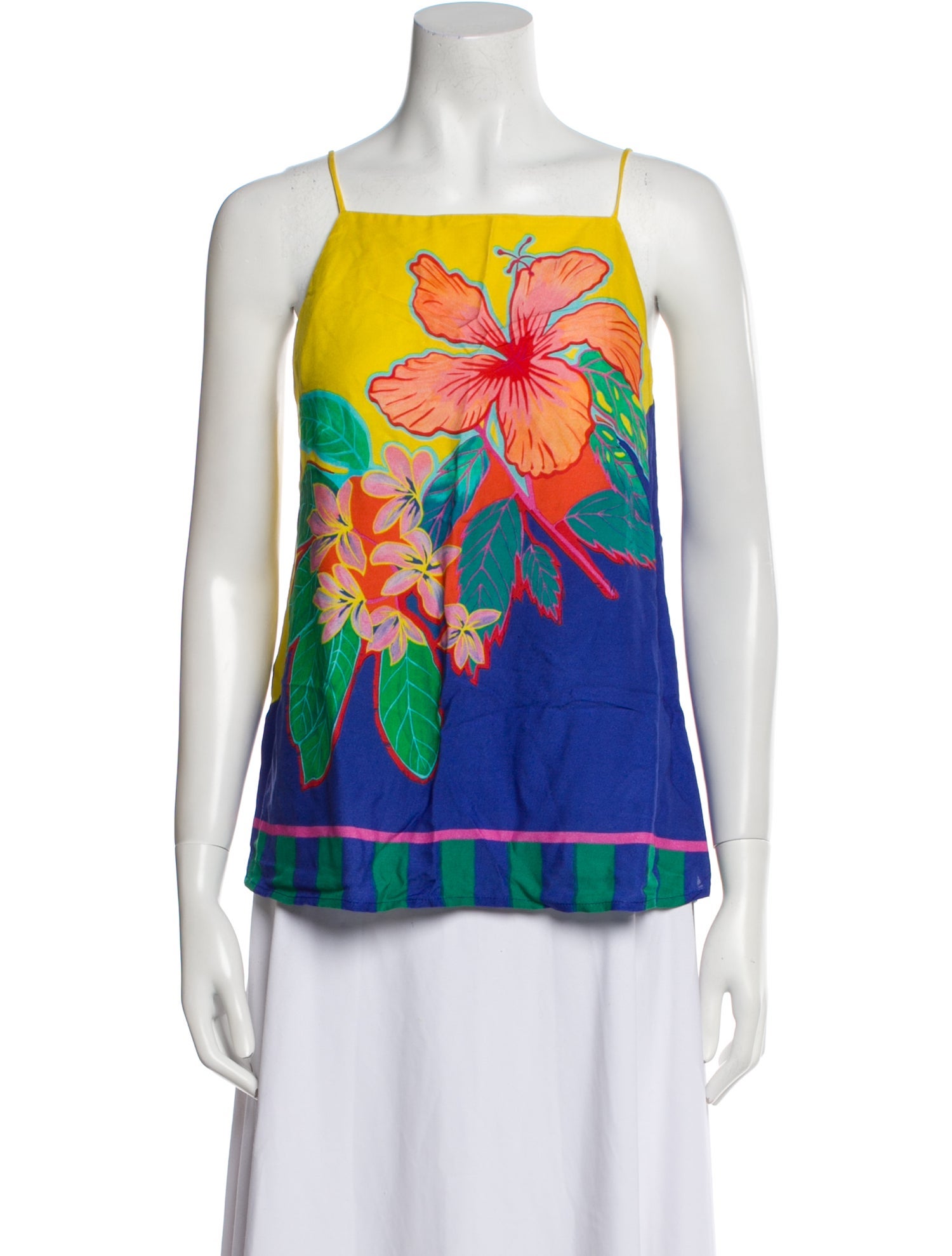 Farm Rio Printed Square Neckline Top