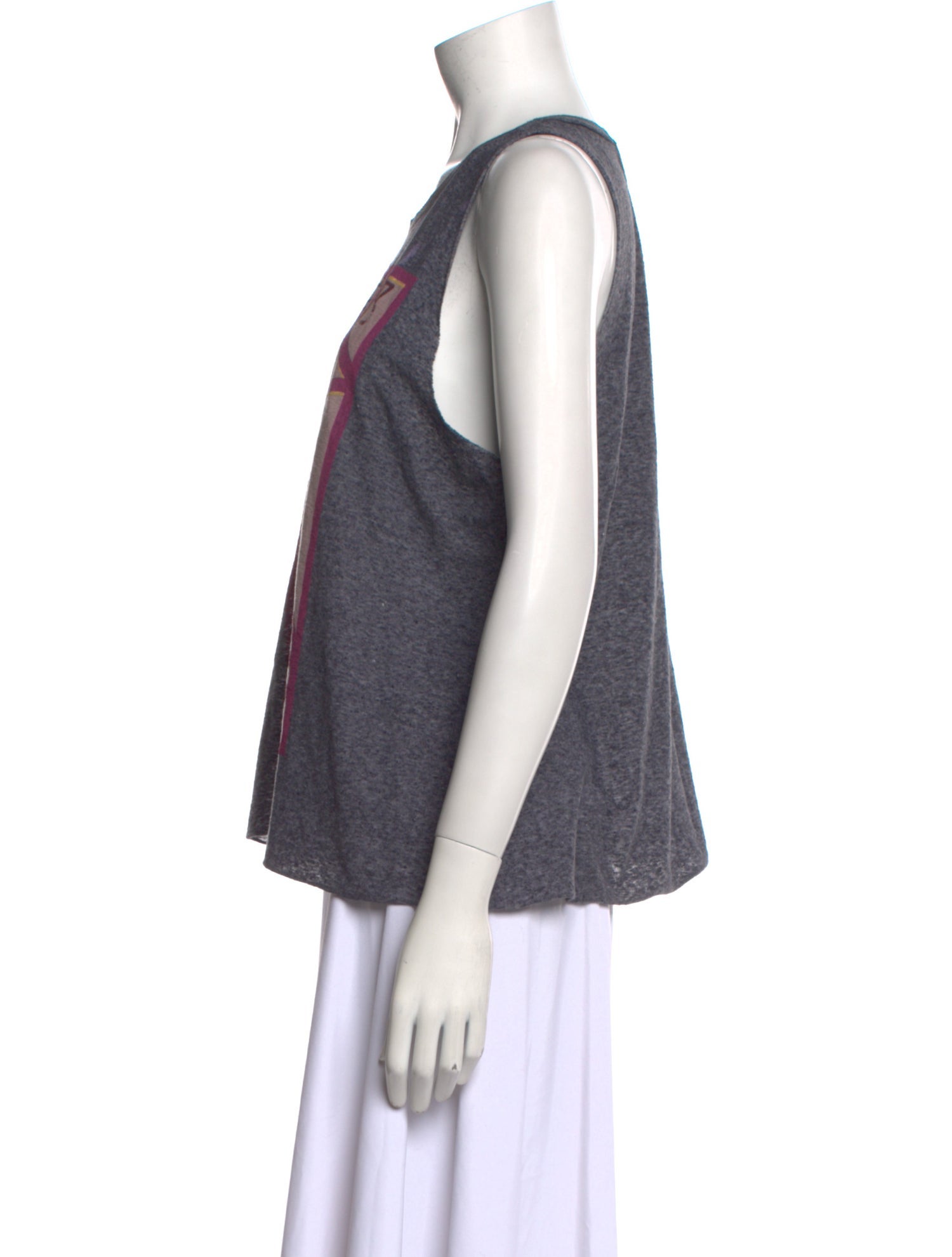 Farm Rio Graphic Print Scoop Neck Top