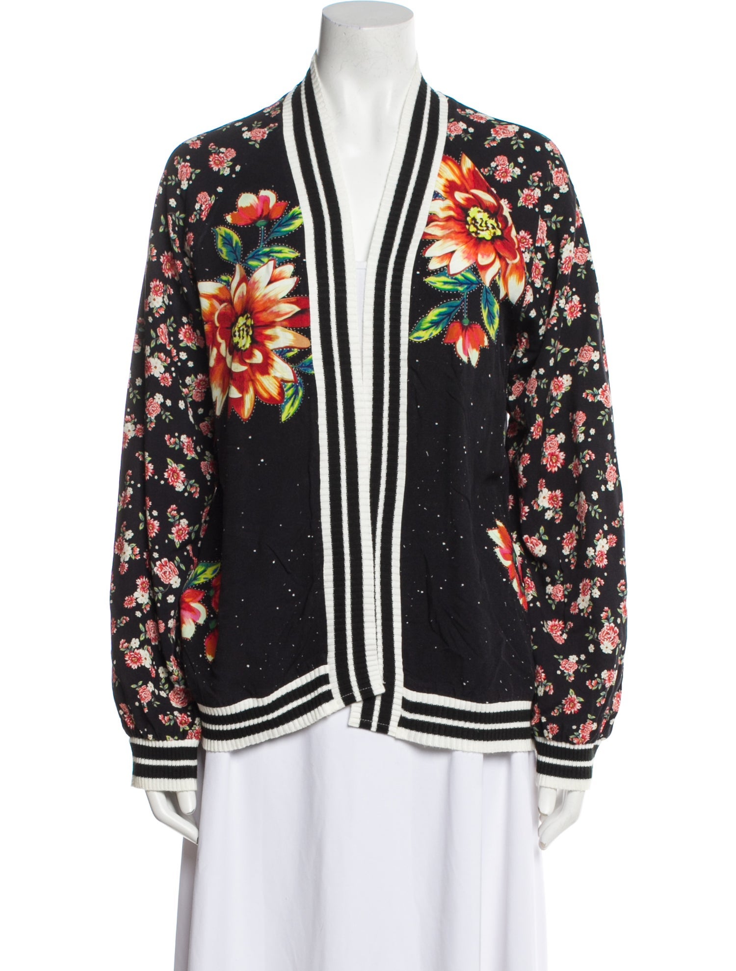 Farm Rio Floral Print Bomber Jacket