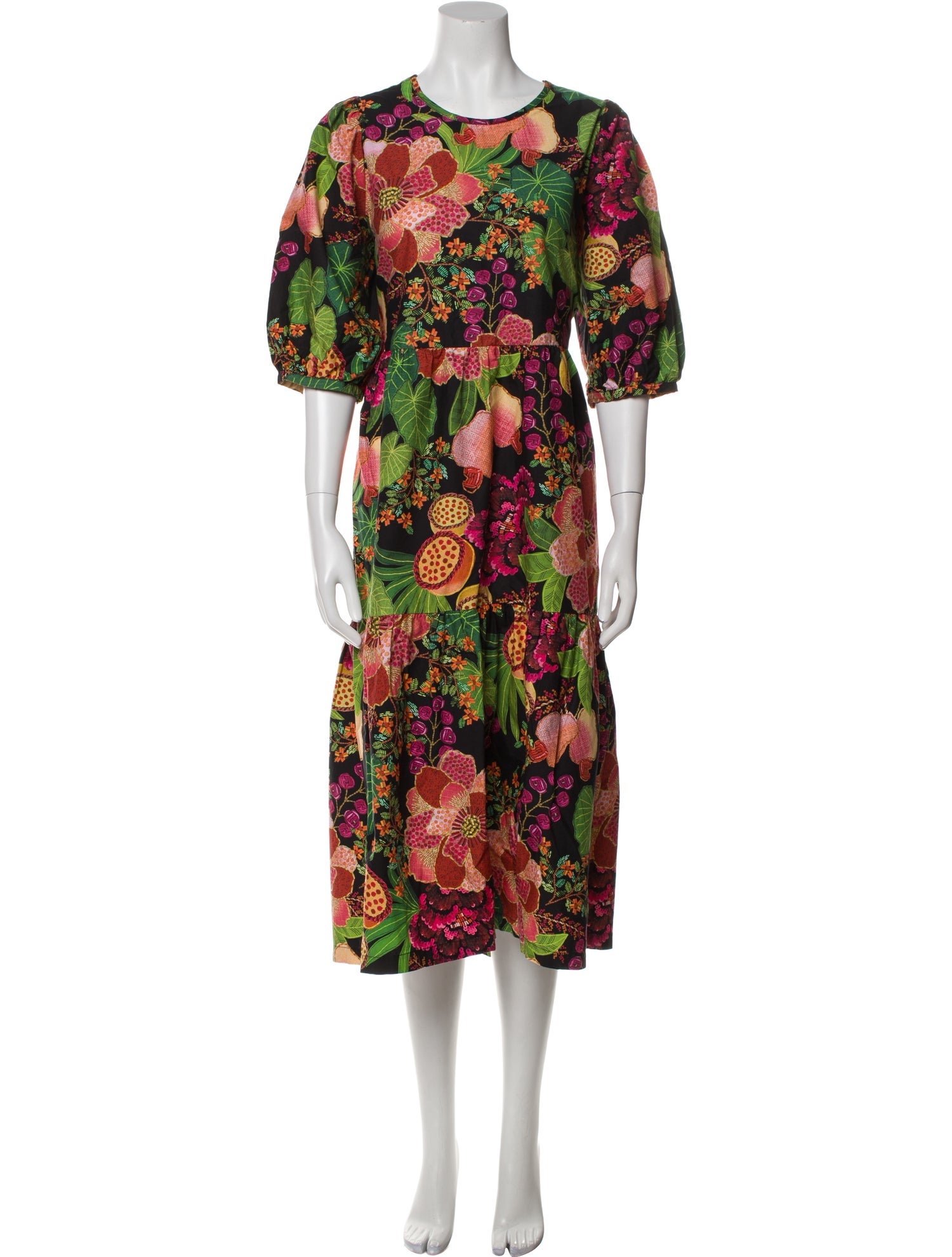 Farm Rio Floral Print Long Dress