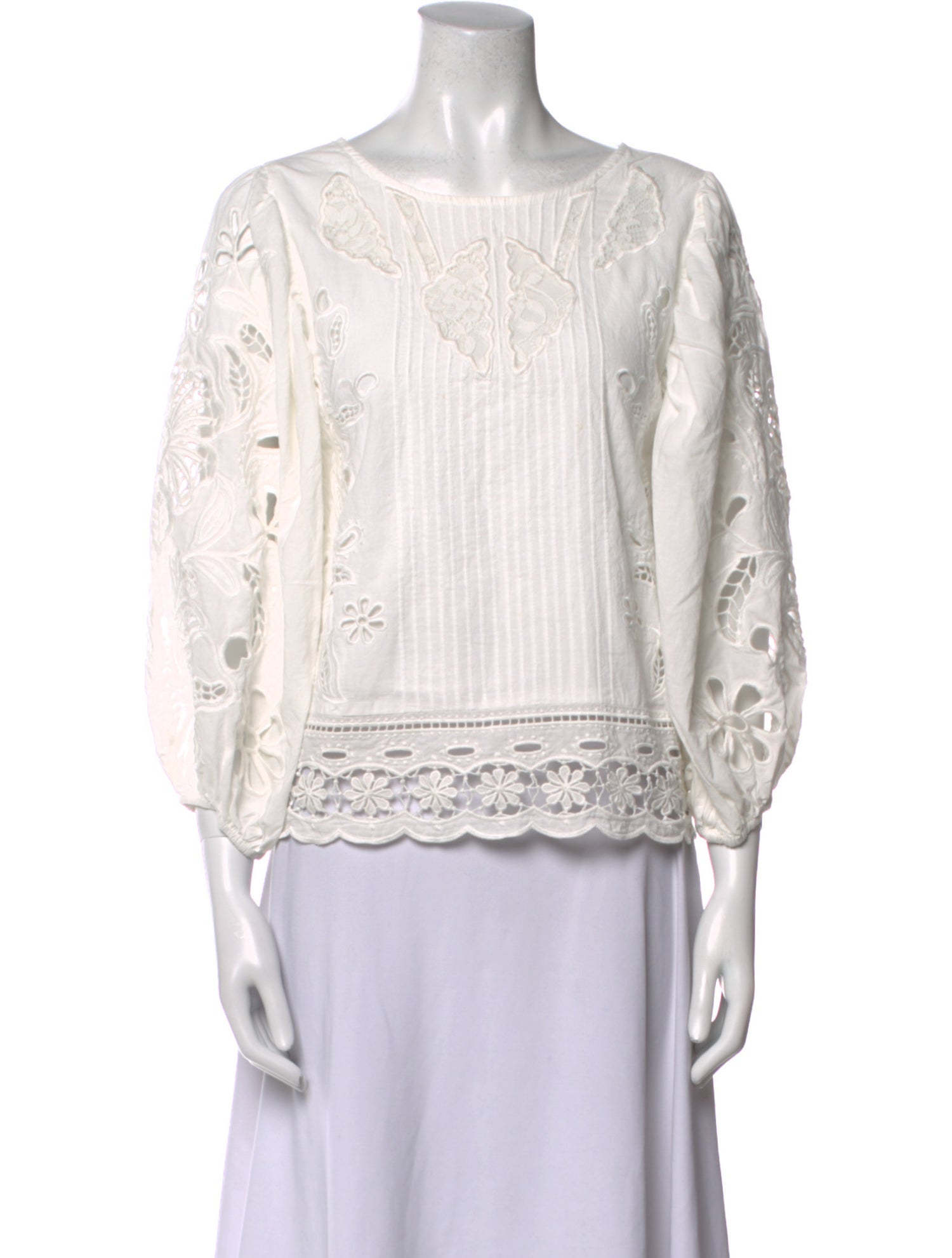 Farm Rio Bateau Neckline Three-Quarter Sleeve Blouse