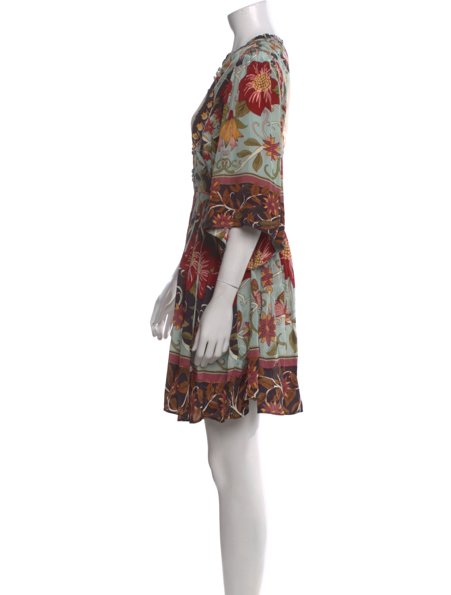 Farm Rio Floral Print Mini Dress