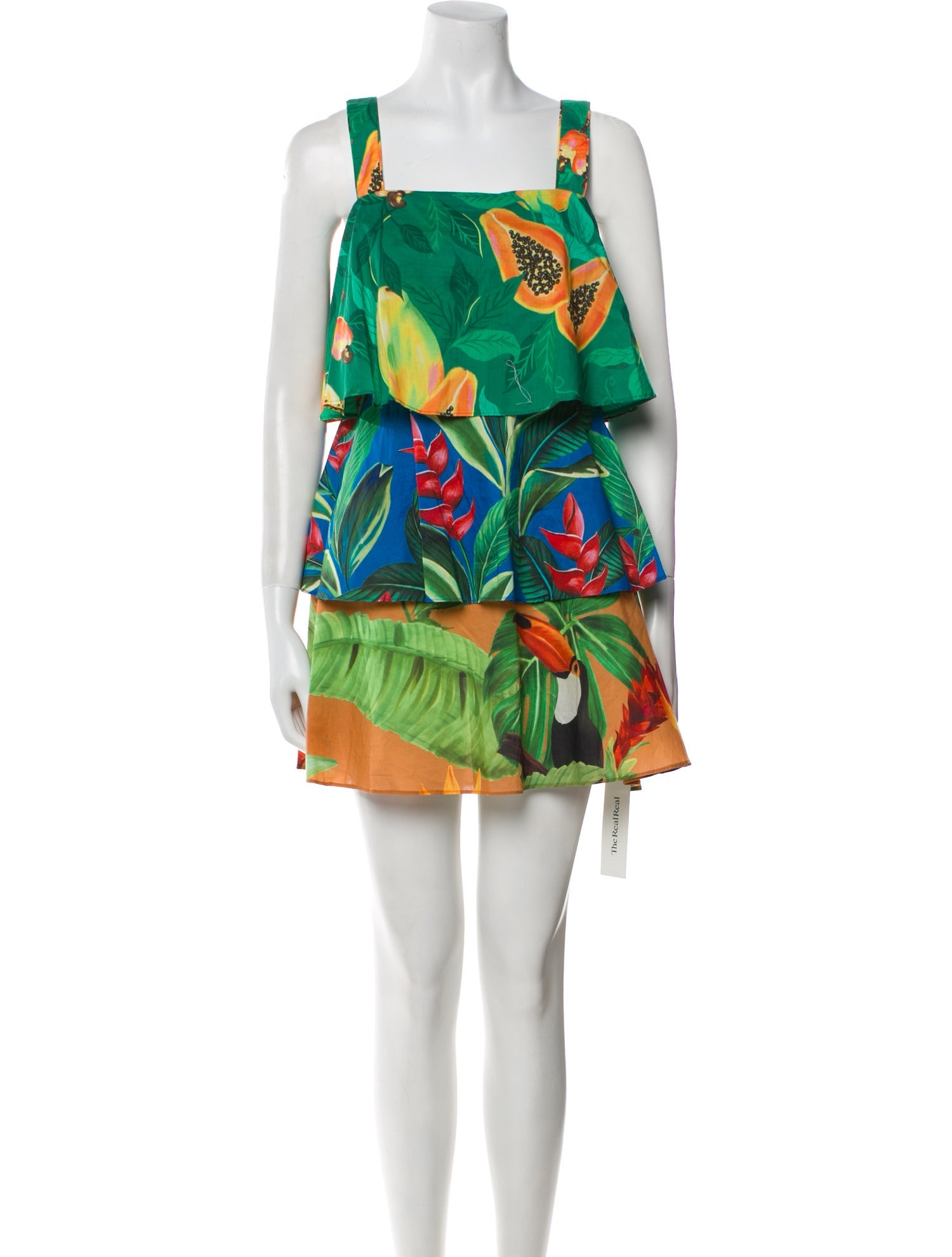 Farm Rio Floral Print Mini Dress