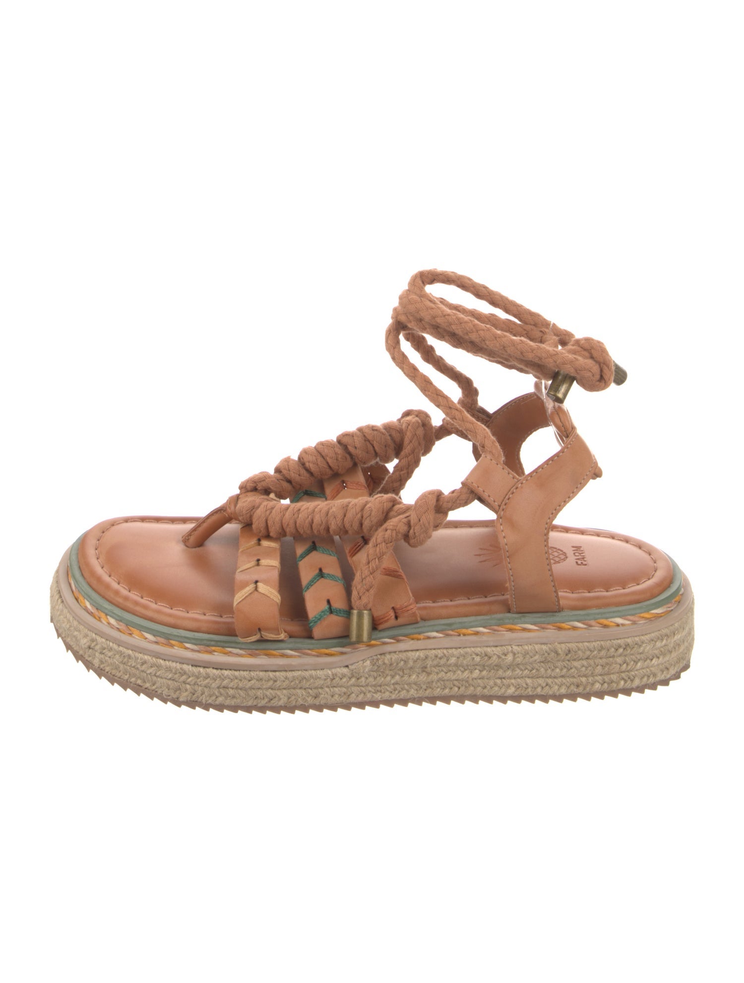 Farm Rio Leather Espadrilles