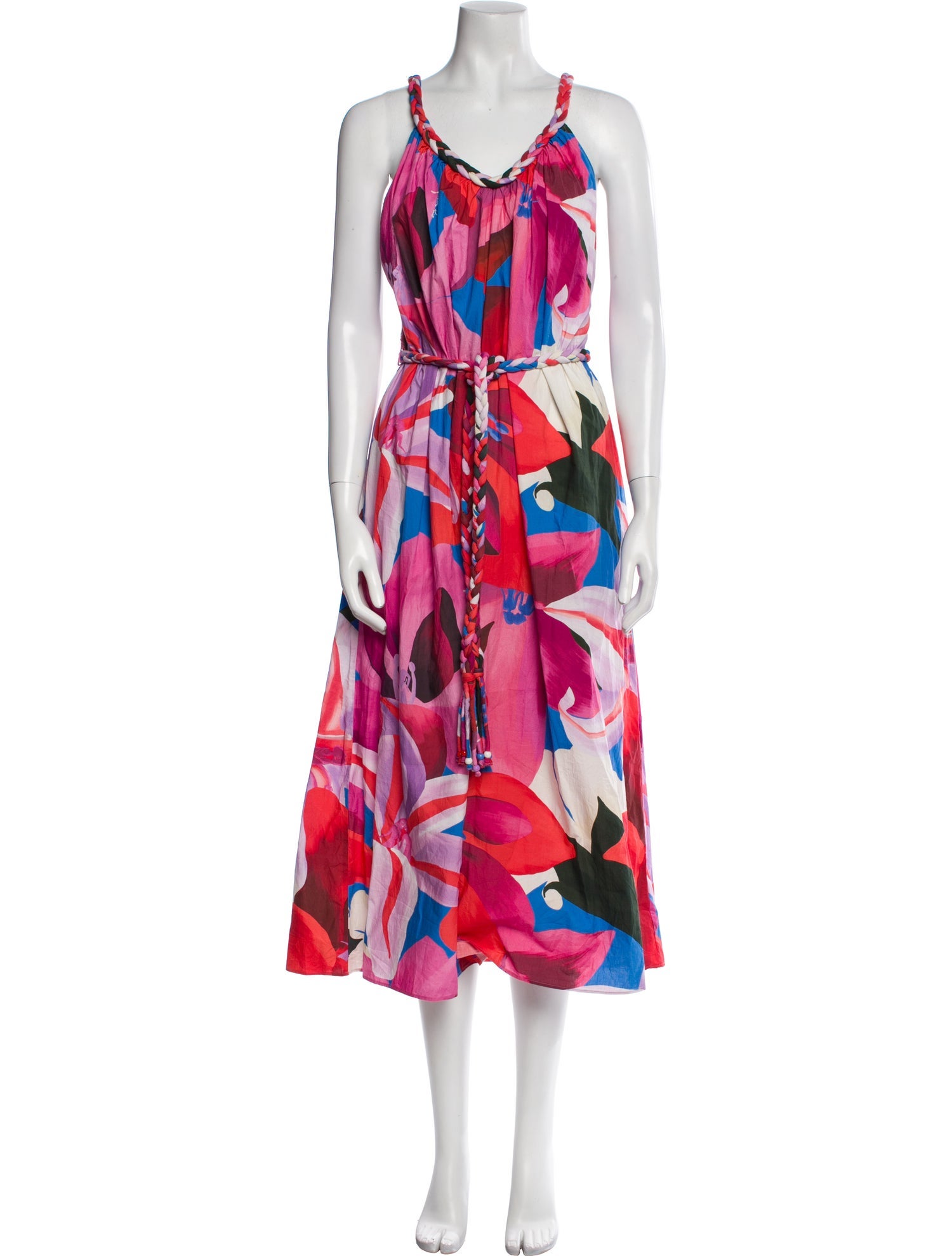 Farm Rio Floral Print Midi Length Dress