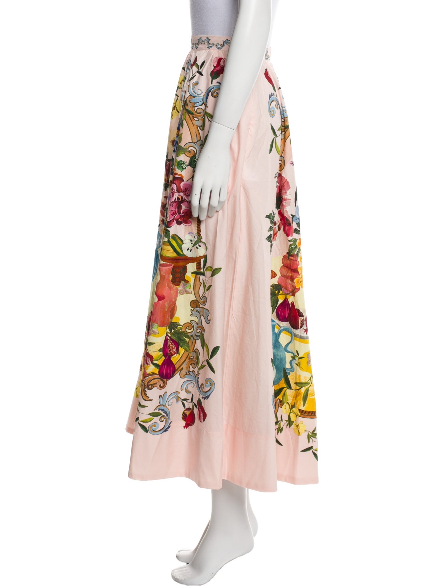 Farm Rio Floral Print Midi Length Skirt