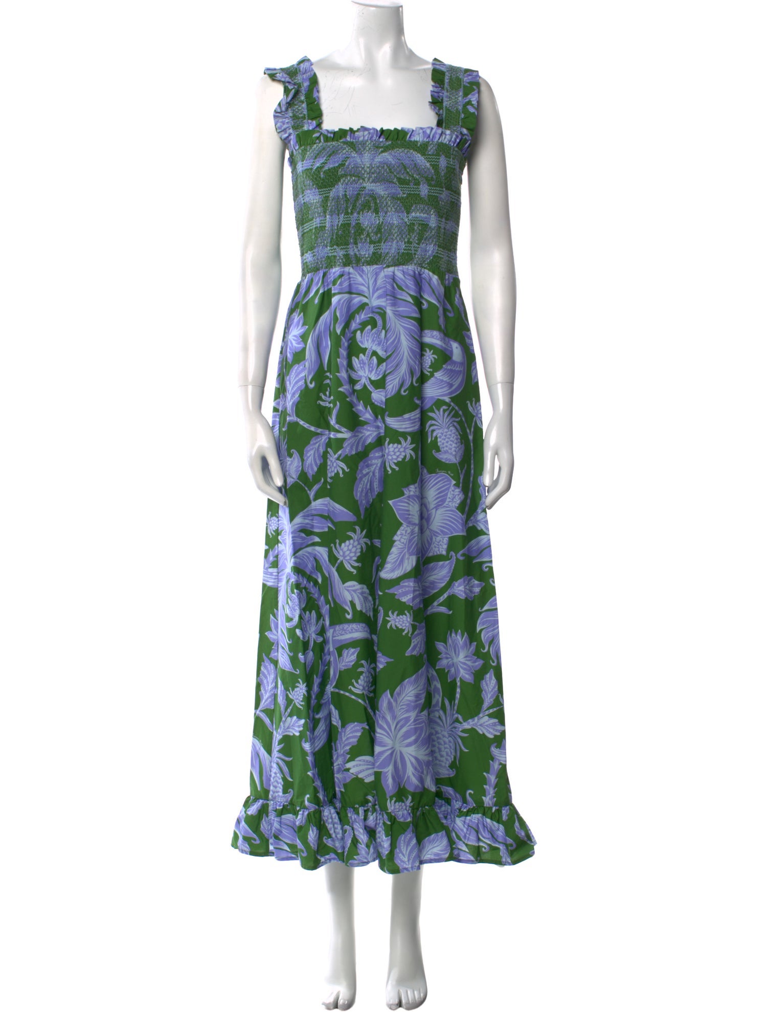 Farm Rio Floral Print Long Dress w/ Tags