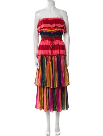 Farm Rio Striped Long Dress