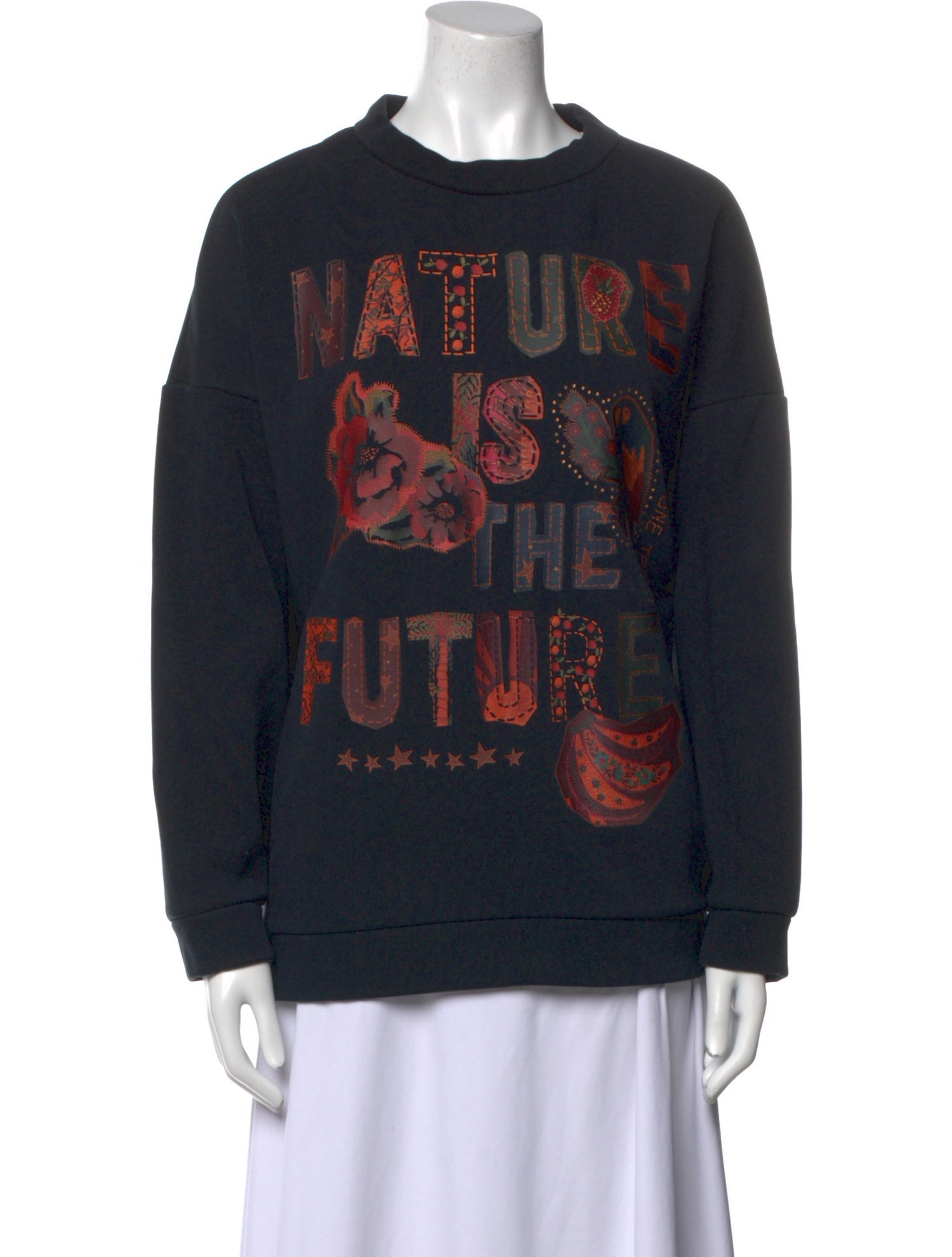 Farm Rio Graphic Print Crew Neck Sweatshirt