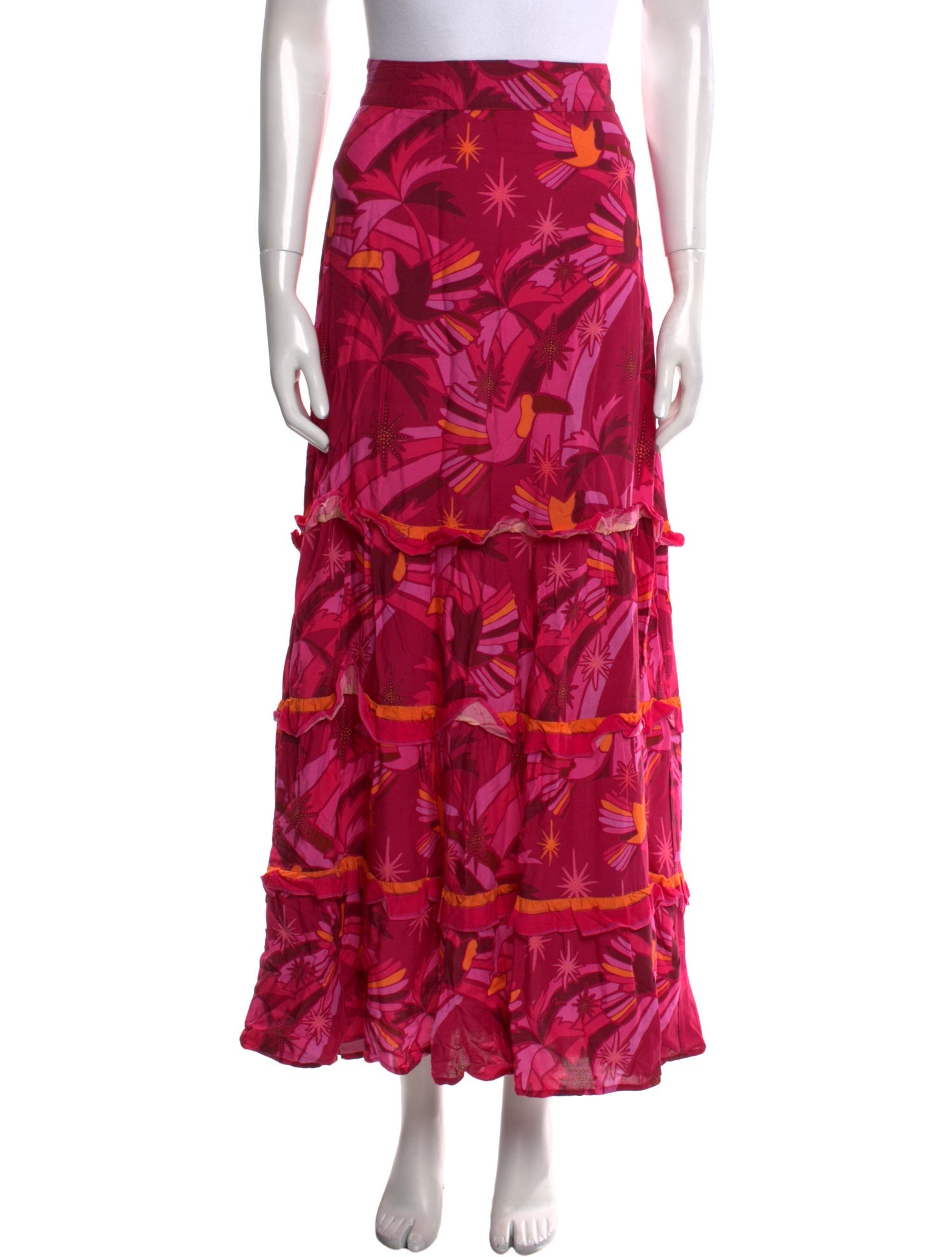 Farm Rio Floral Print Long Skirt