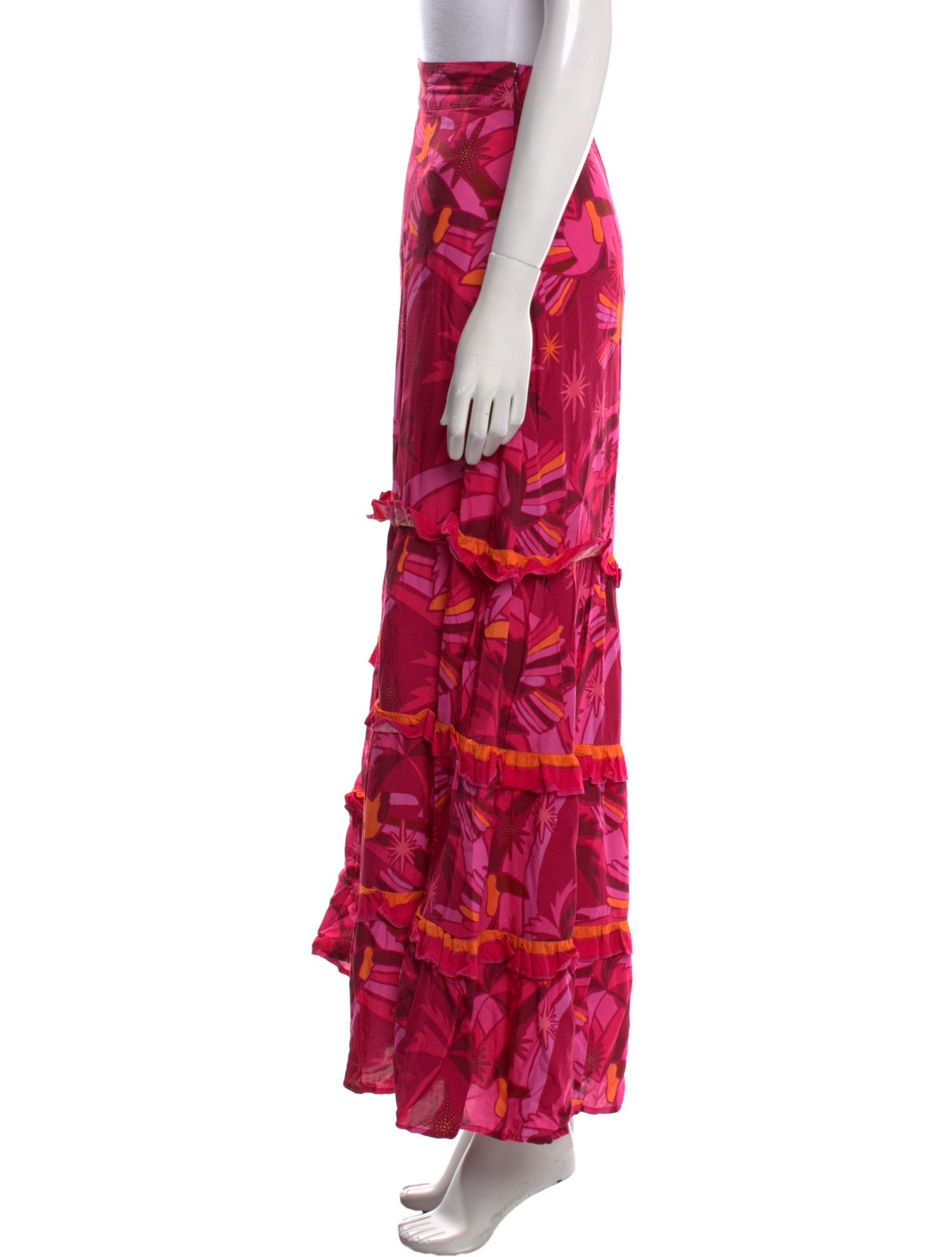 Farm Rio Floral Print Long Skirt