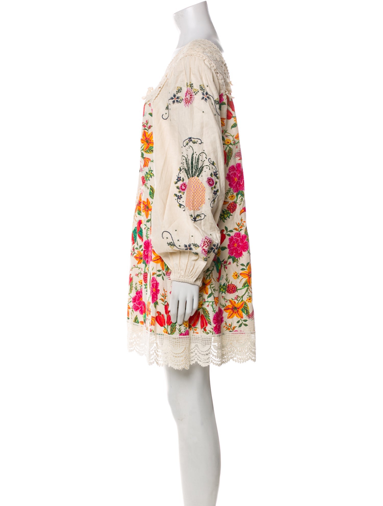 Farm Rio Floral Print Mini Dress