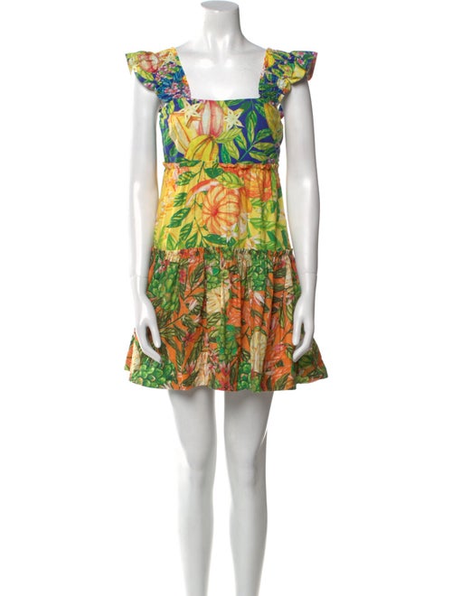 Farm Rio Floral Print Mini Dress