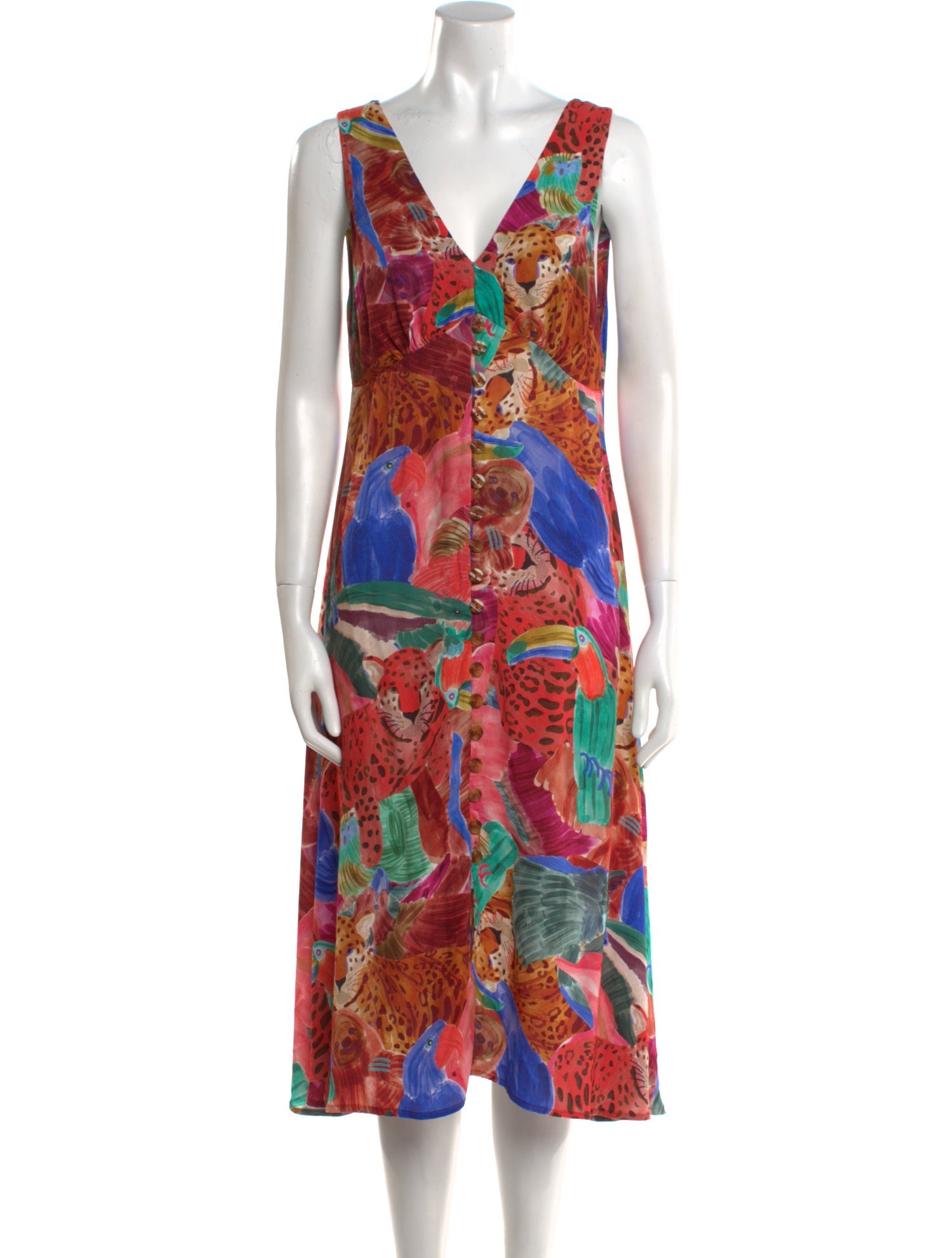 Farm Rio Printed Midi Length Dress