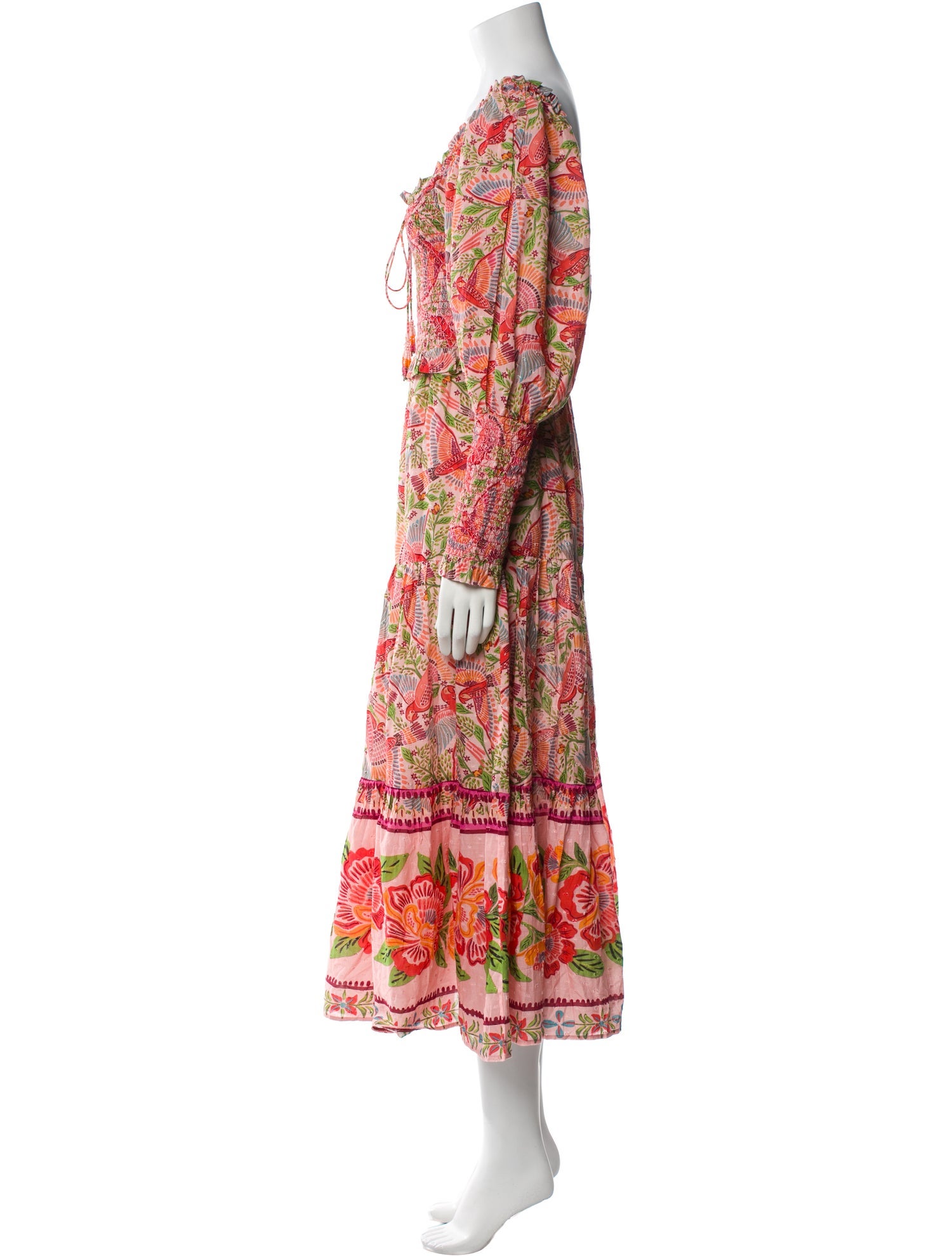 Farm Rio Floral Print Long Dress