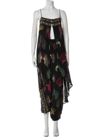 Farm Rio Printed Beaded Accents Pant Set