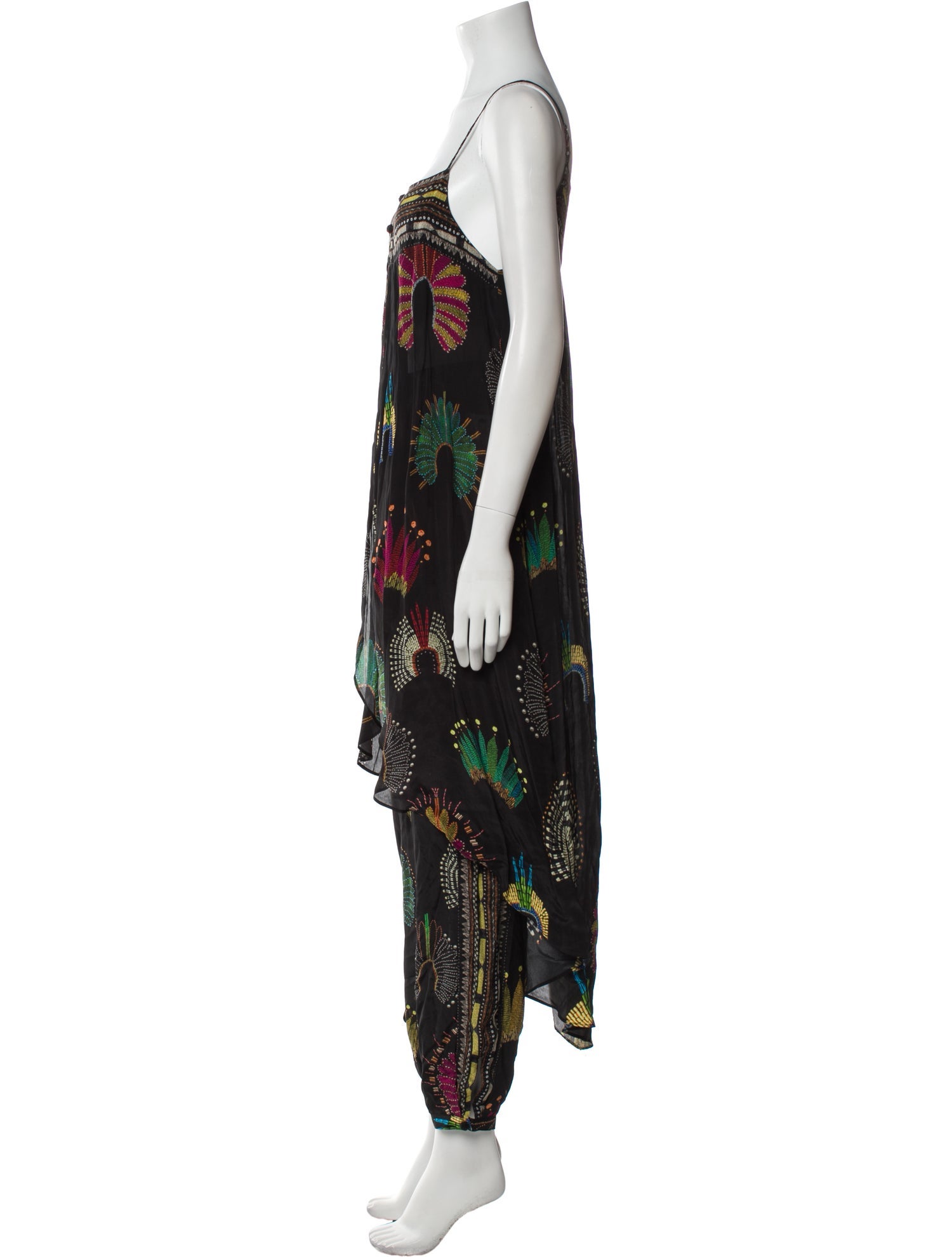 Farm Rio Printed Beaded Accents Pant Set