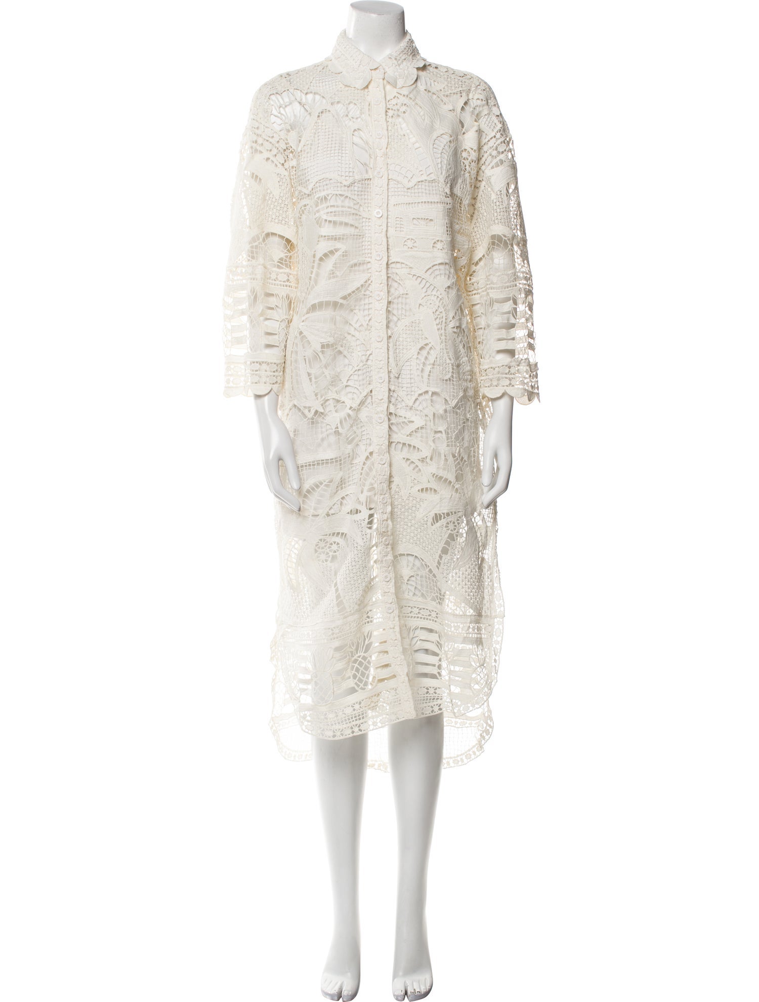 Farm Rio Lace Pattern Midi Length Dress