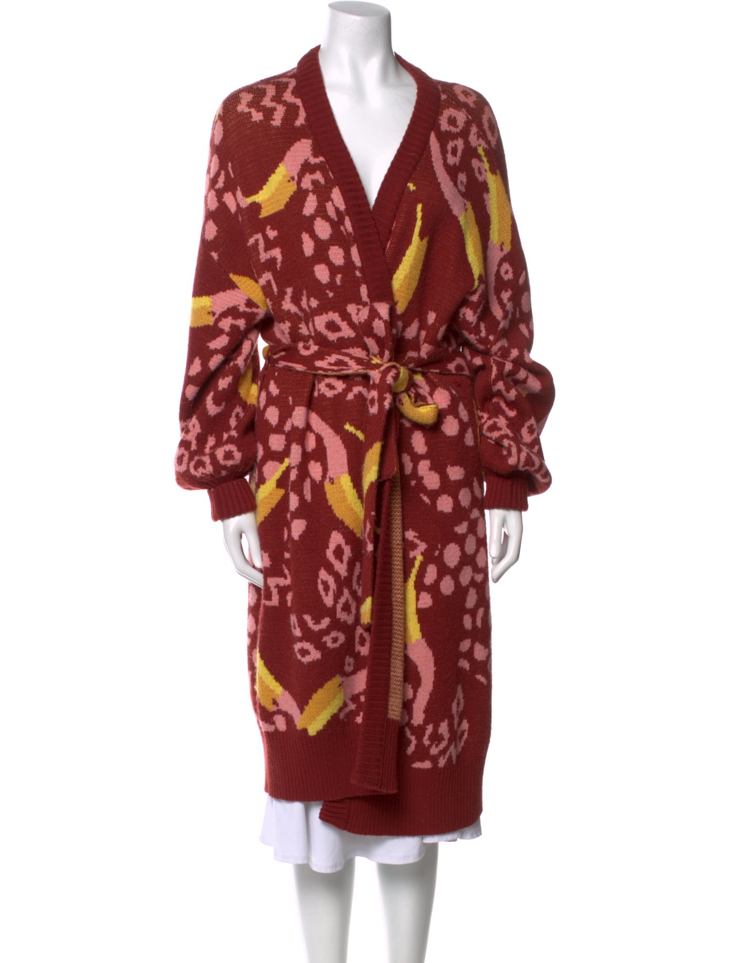 Farm Rio Printed V-Neck Sweater