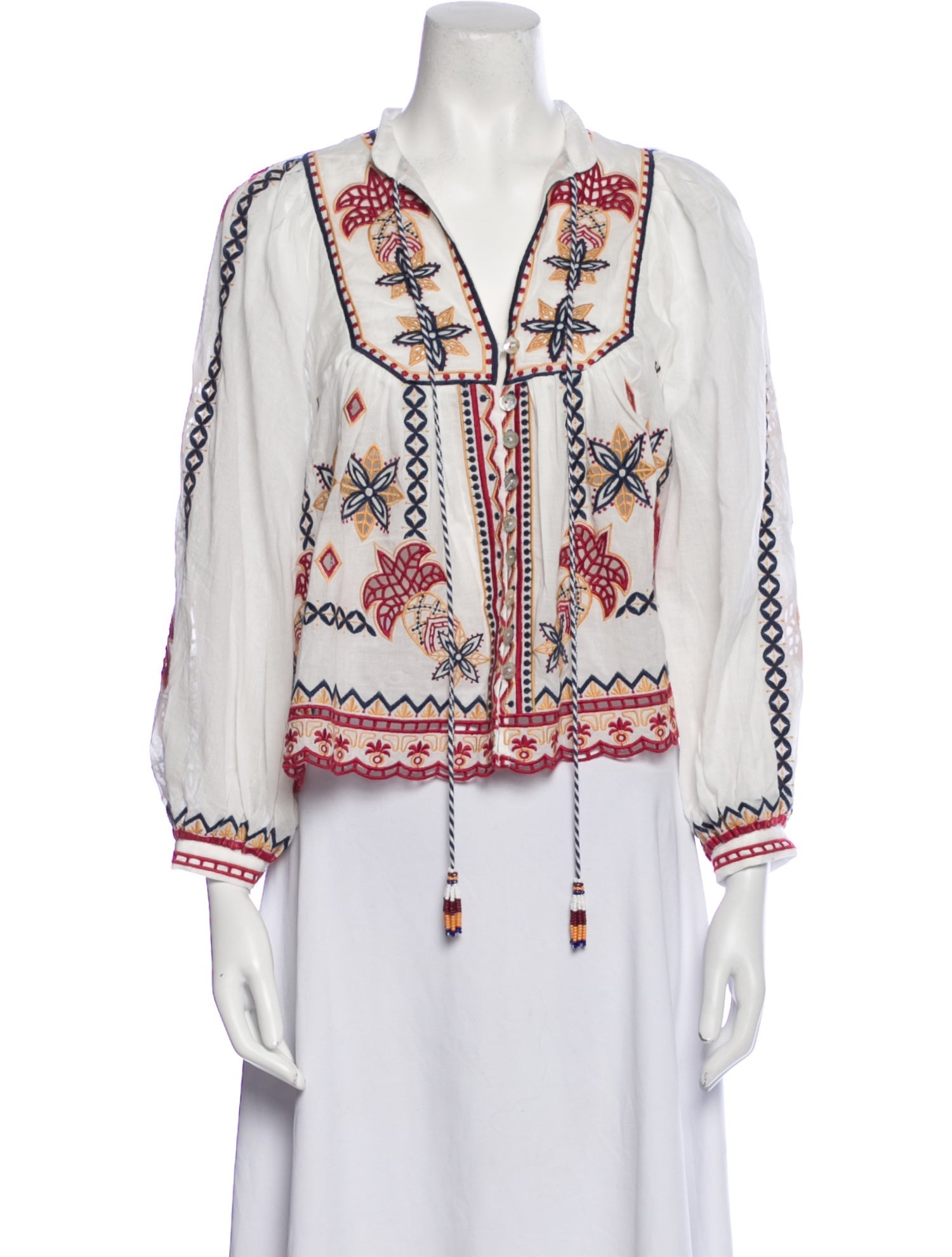 Farm Rio Printed V-Neck Tunic