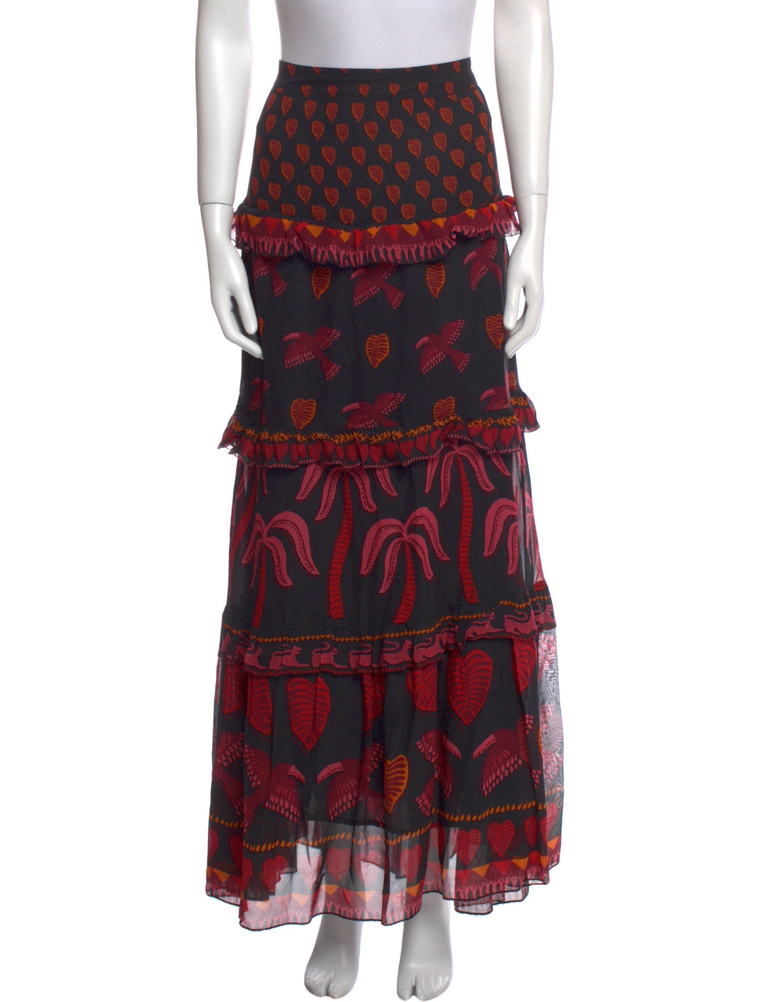 Farm Rio Printed Long Skirt