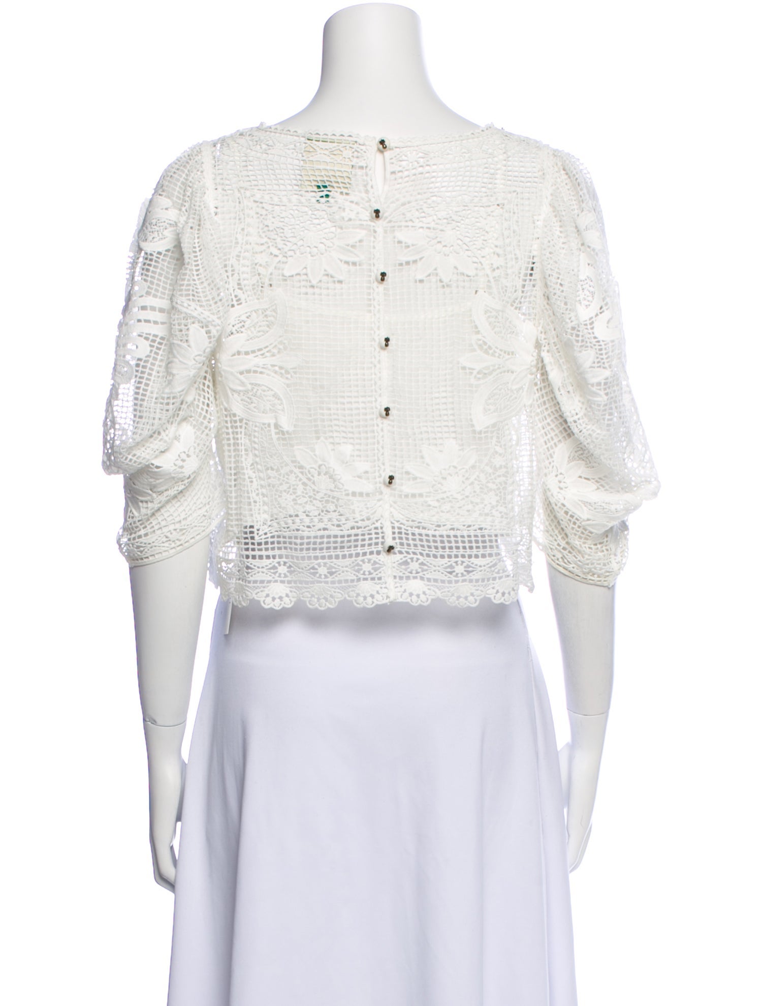 Farm Rio Bateau Neckline Short Sleeve Crop Top