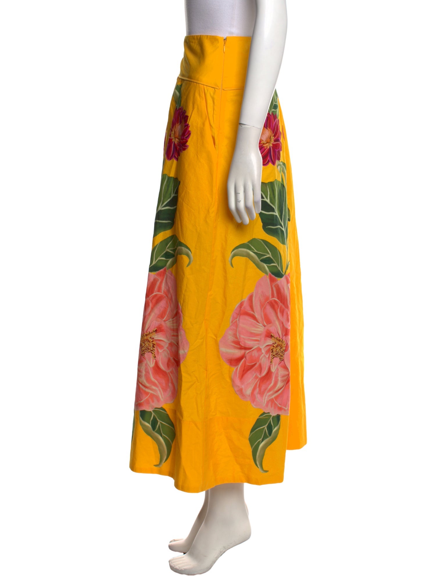 Farm Rio Floral Print Midi Length Skirt