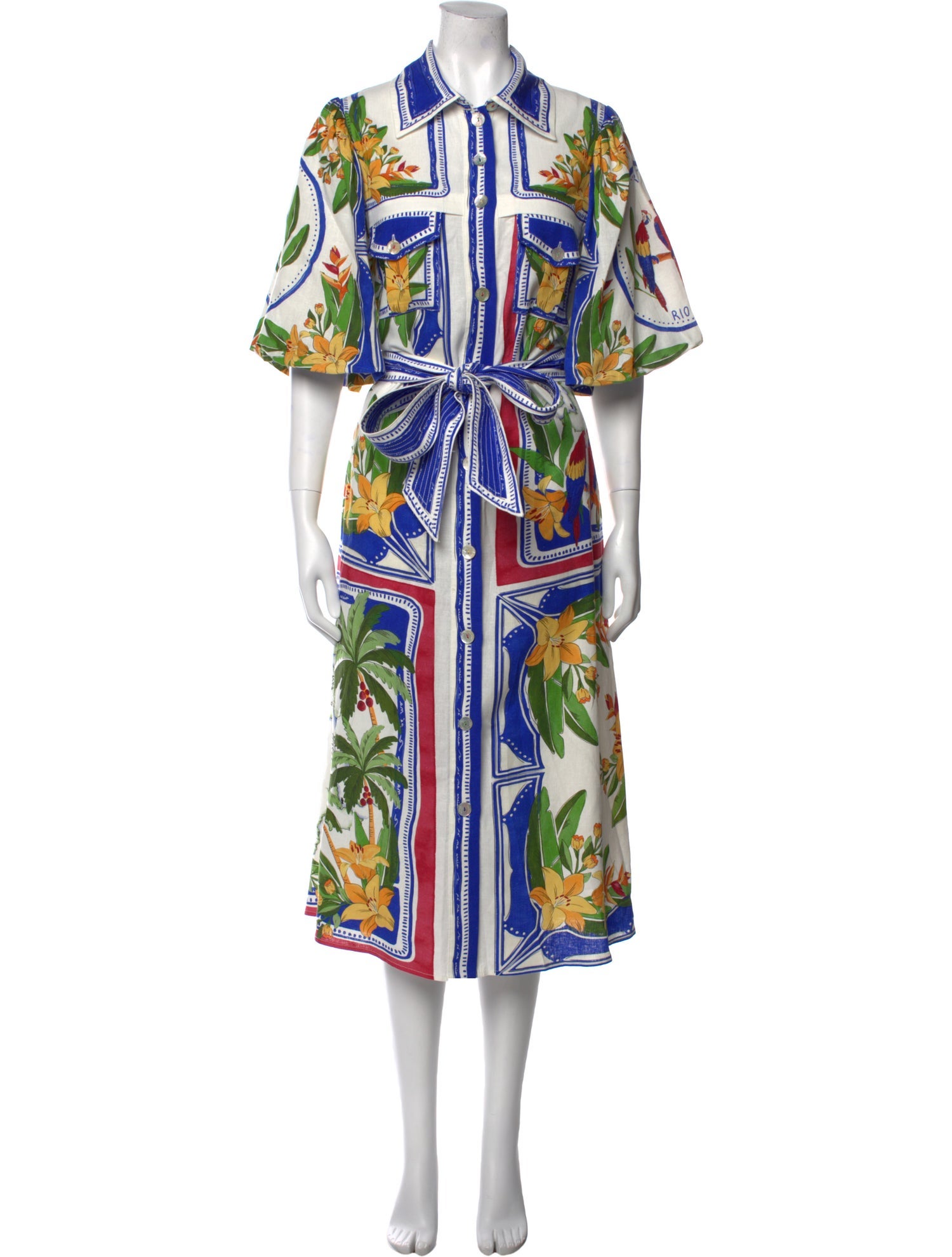 Farm Rio Linen Long Dress