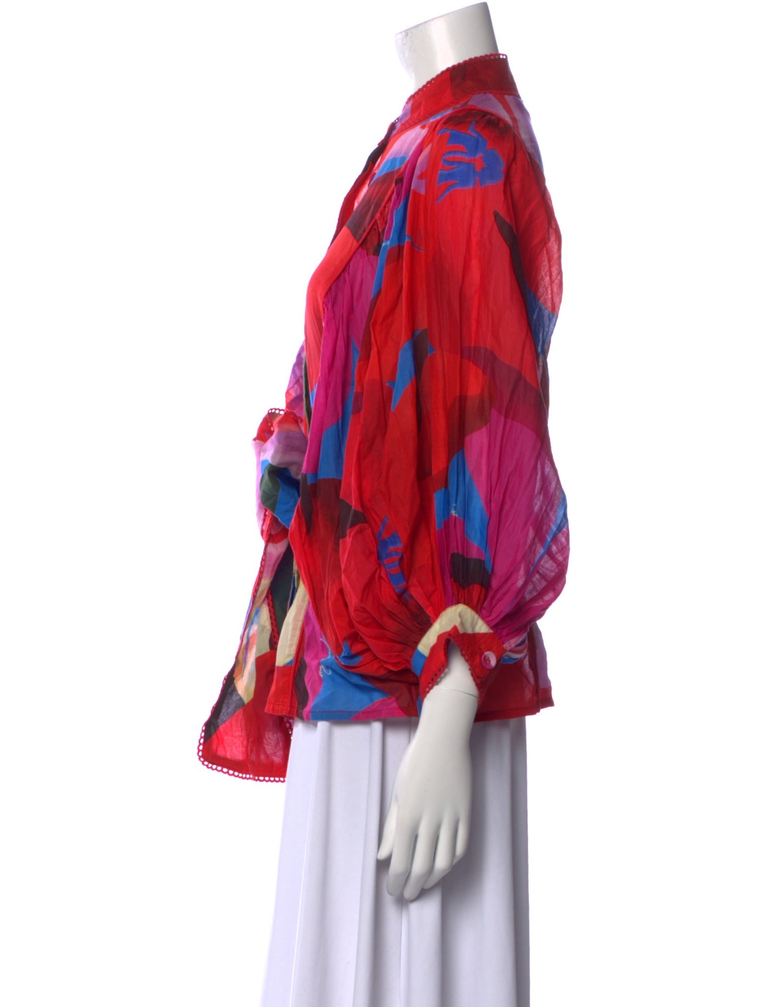 Farm Rio Printed Three-Quarter Sleeve Blouse