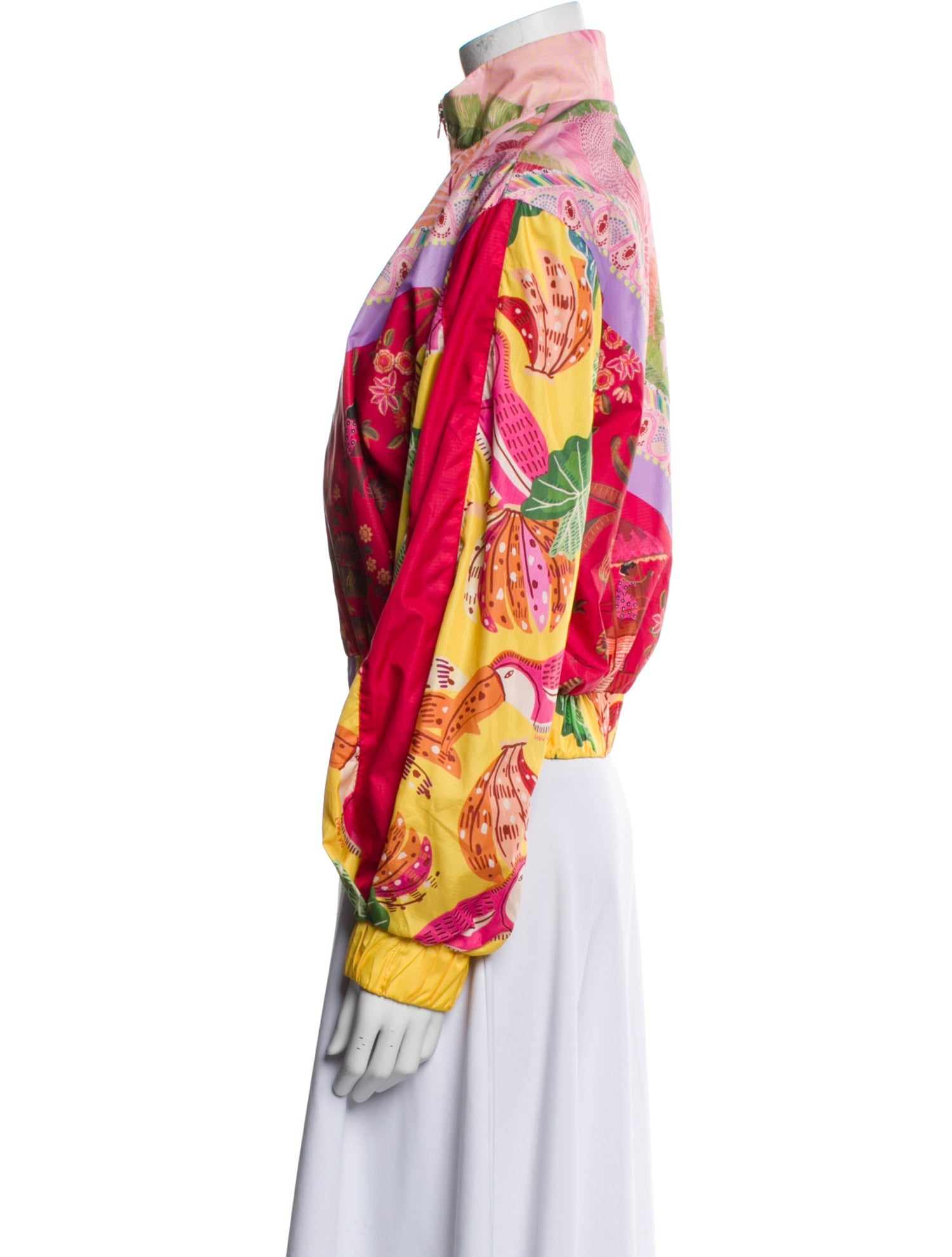 Farm Rio Floral Print Bomber Jacket