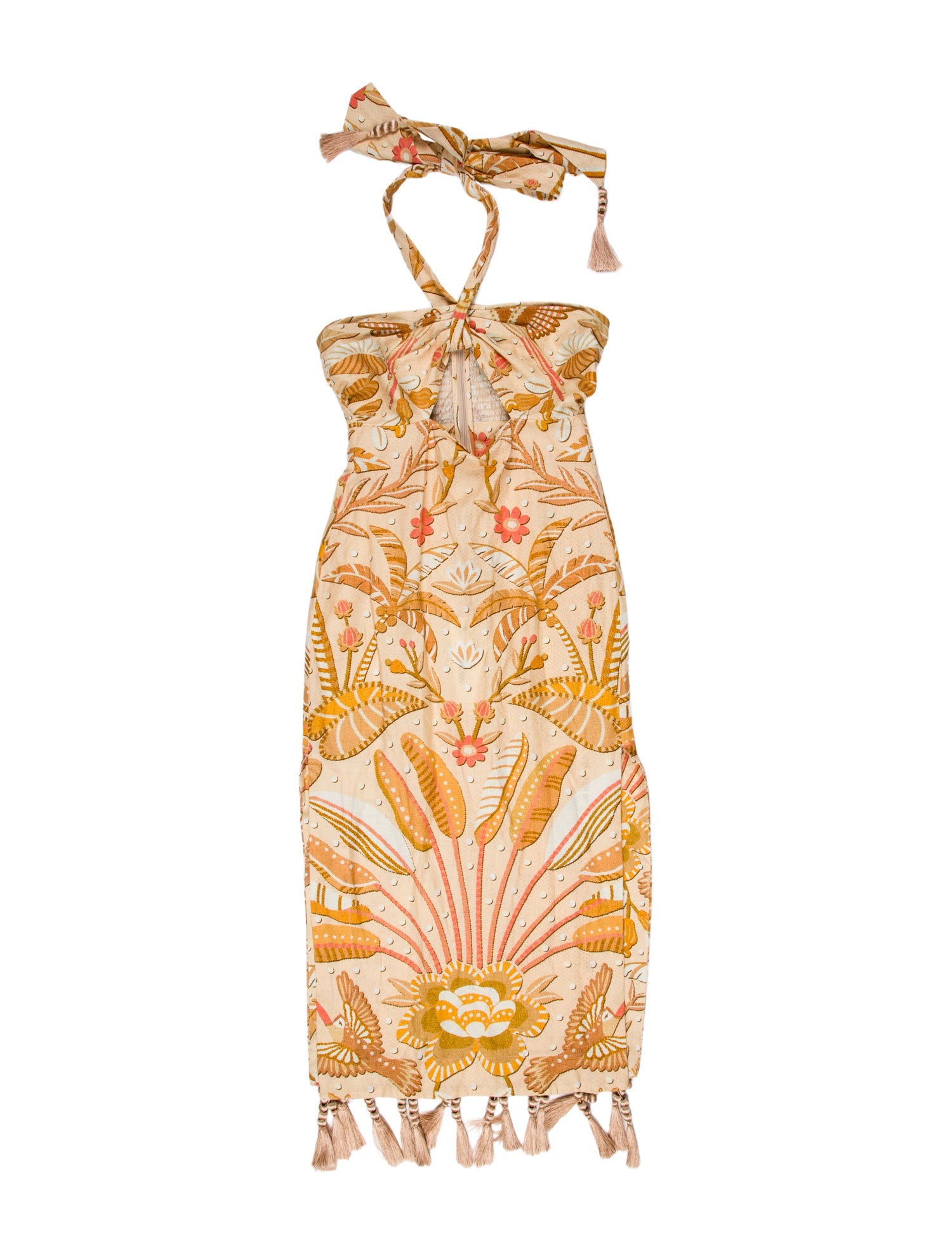 Farm Rio Linen Midi Length Dress